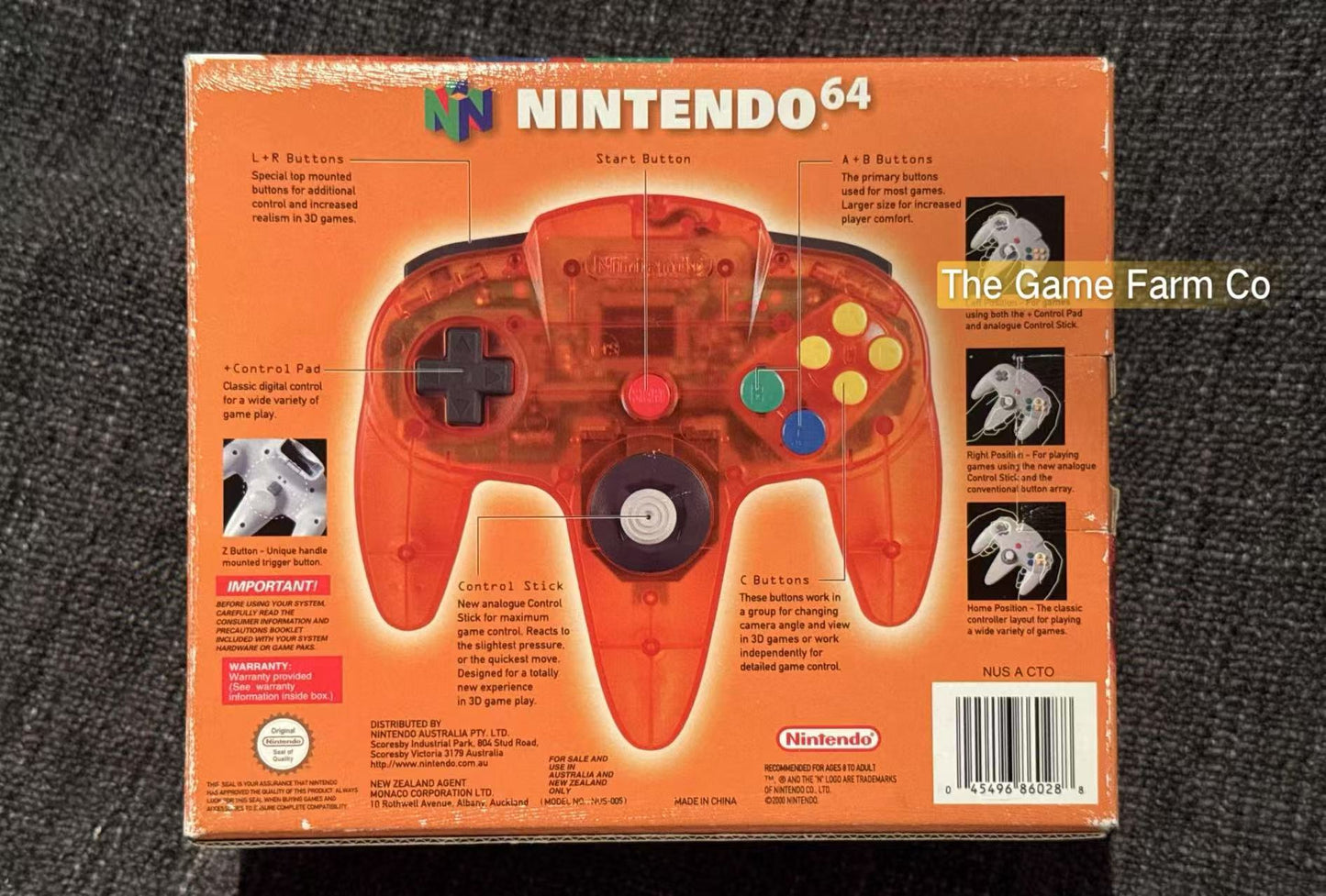All Genuine boxed Fire Orange N64 controller in excellent condition (Nintendo)