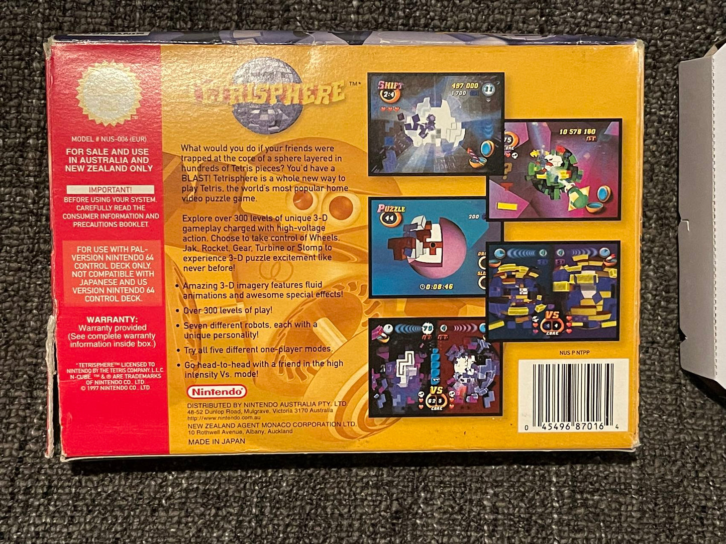 Tetristphere Game Boxed - Nintendo 64 / N64 - Pal Version