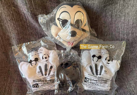 Vintage 2000 McDonalds Happy Meal Toys Disney Lets Be Mickey Lot of 4 Sealed