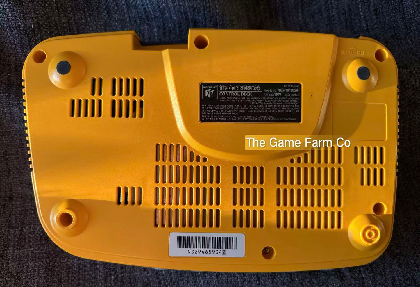 Pokémon Pikachu N64 Console HDMI Modded NTSC PAL Region Switch Nintendo 64 System W Expansion Pak