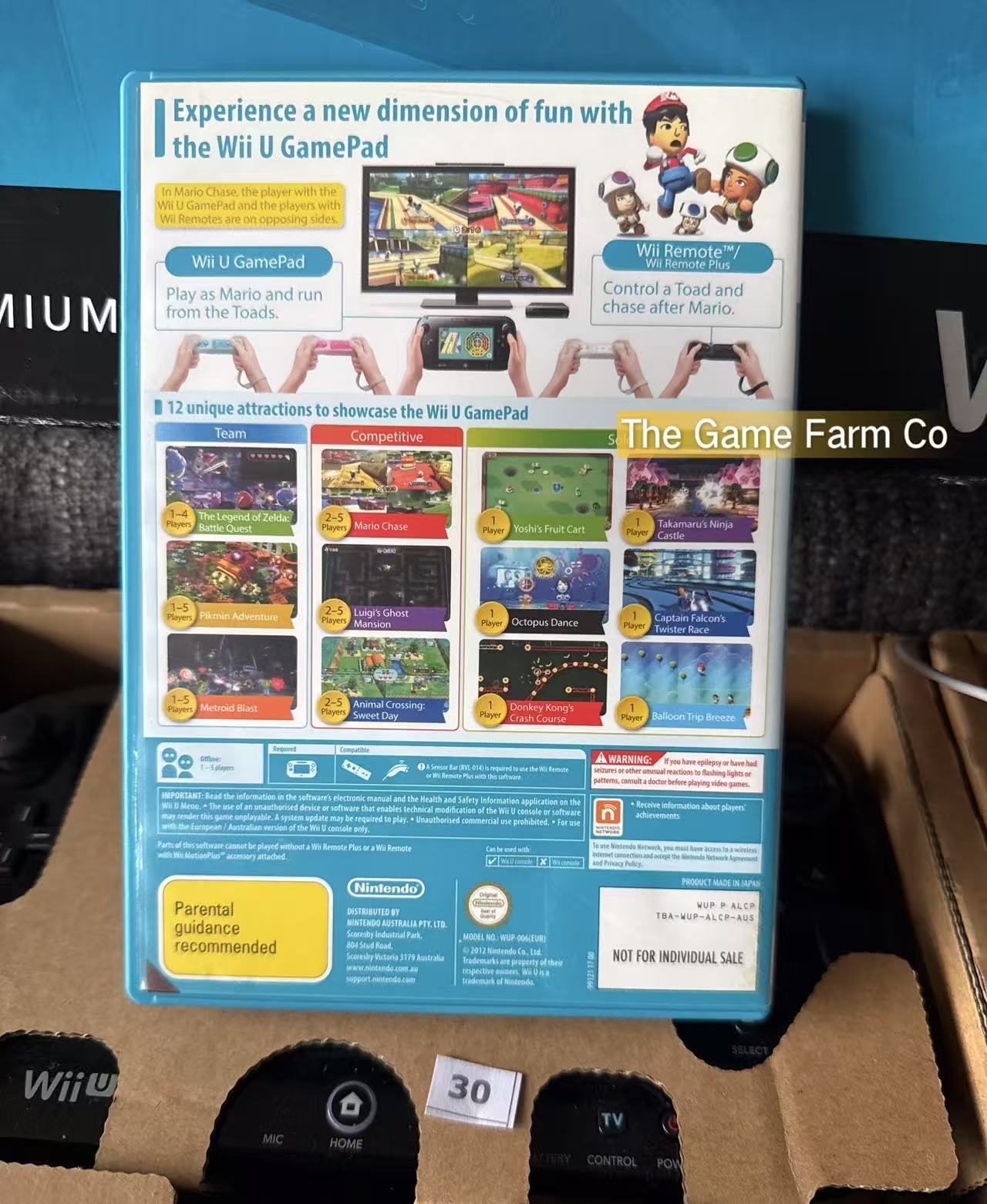 Nintendo Wii U Console Black Premium Pack 32GB Boxed Nintendo Land Bundle In Box