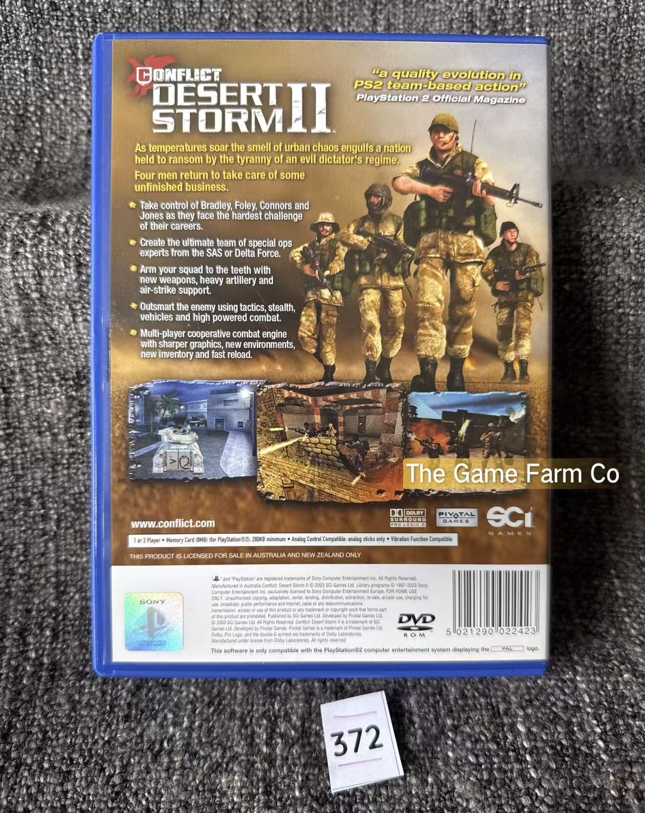 Conflict Desert Storm II 2 Back To Baghdad Game In mint Condition - Sony PlayStation 2 (PS2)