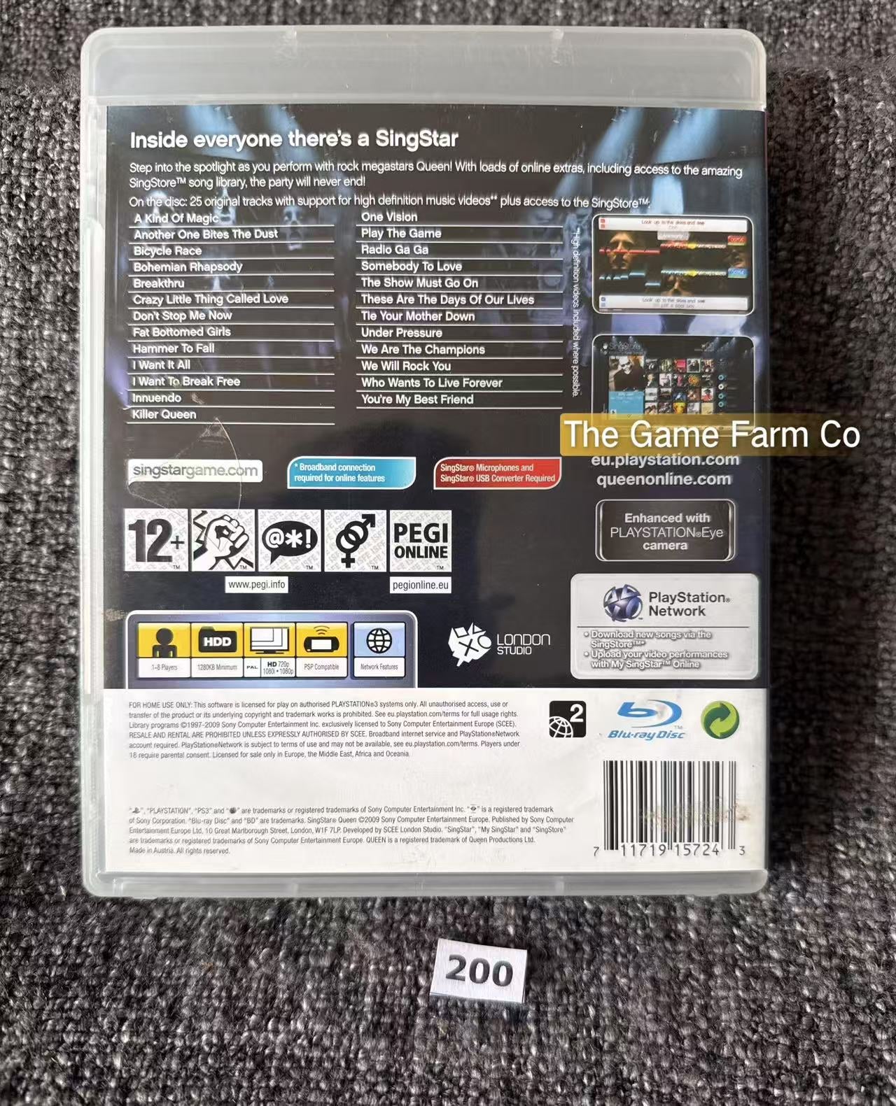 SingStar Queen  Game - PS3 - Sony Playstation 3