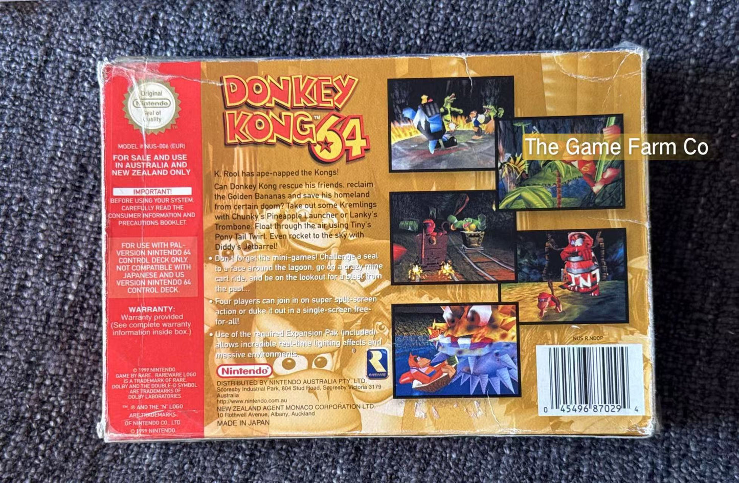 Donkey Kong 64 Game Boxed - Nintendo 64 / N64 - Pal Version