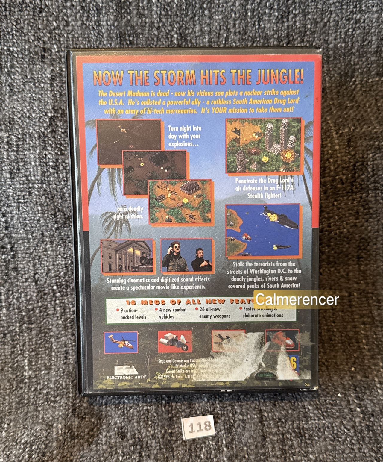 Jungle Strike The Sequel to Desert Strike Game - No manual - Sega Mega Drive