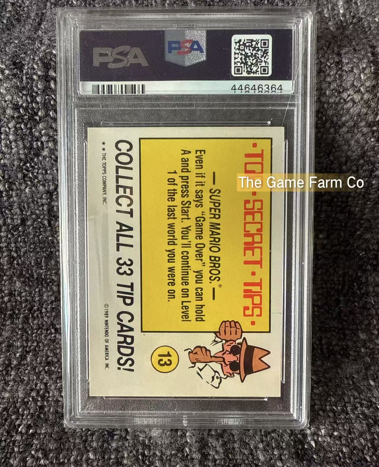 1989 Topps Nintendo "Mario hit me!" PSA 9 Mint Graded Trading Card Scratch-Off