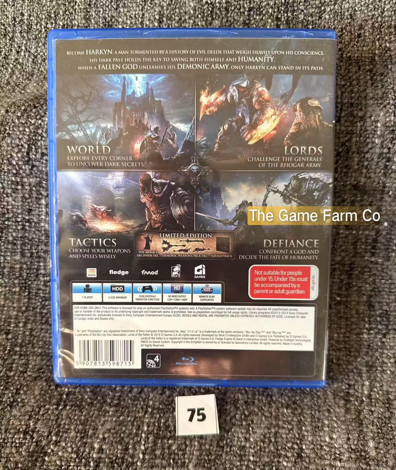 The Fallen Sony Playstation 4 (PS4) Game