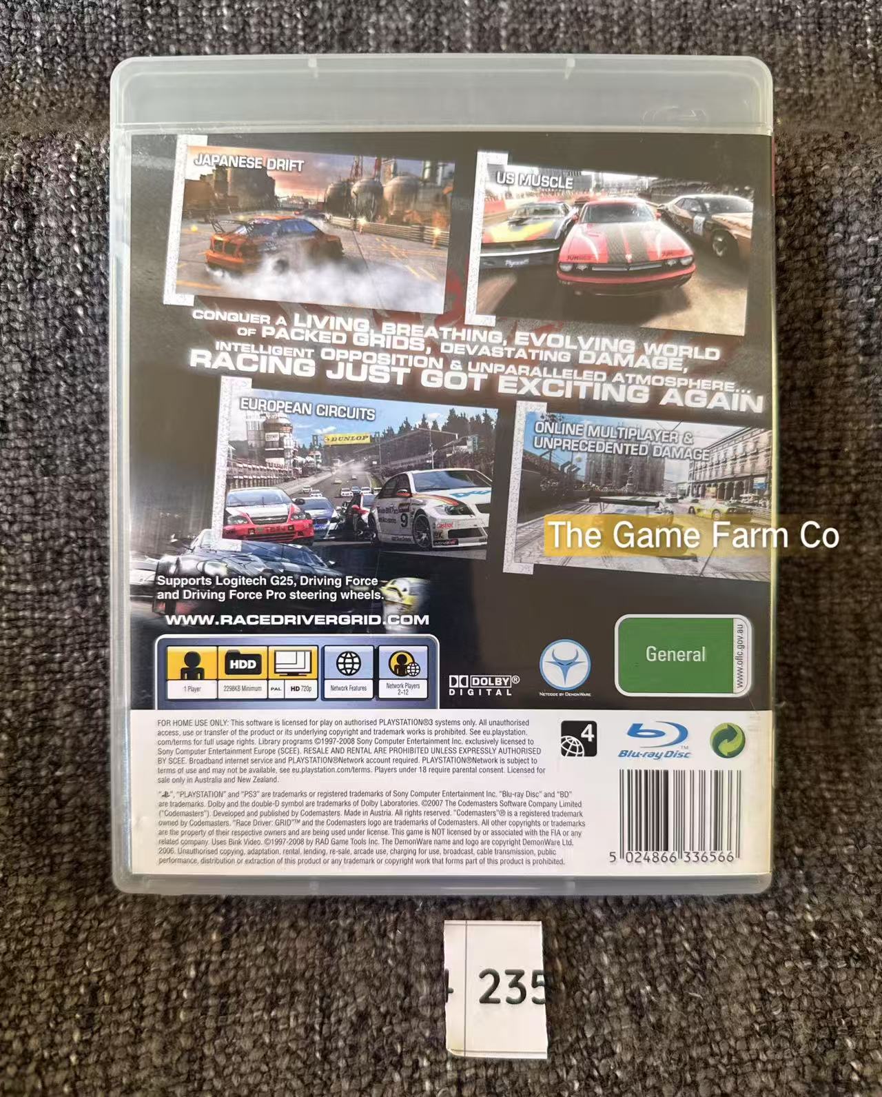 Race Driver Grid Game - PS3 - Sony Playstation 3