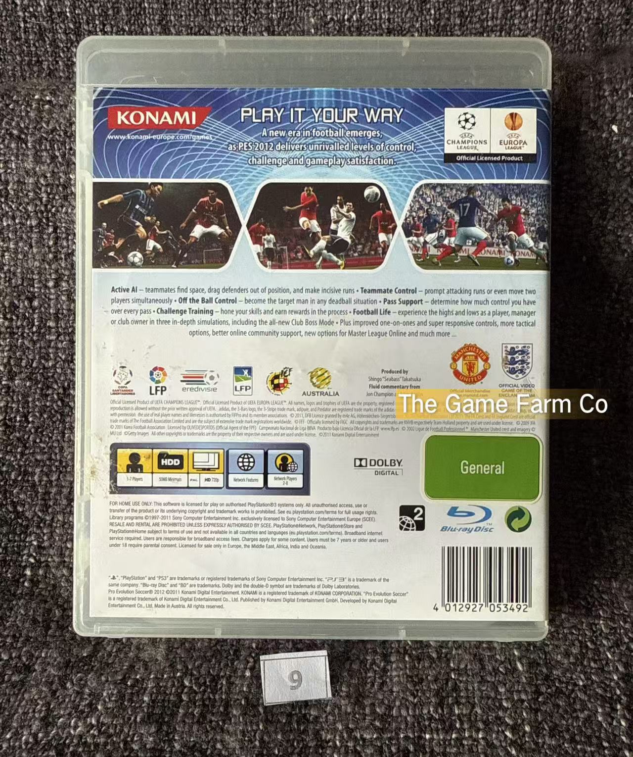 Pes 2012 Pro Evolution Soccer Game - PS3 - Sony Playstation 3