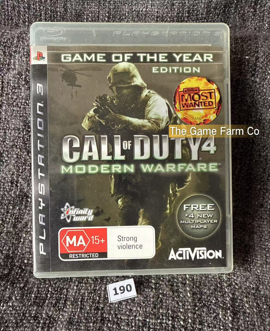 Call Of Duty Modern Warfare 4 Game - PS3 - Sony Playstation 3