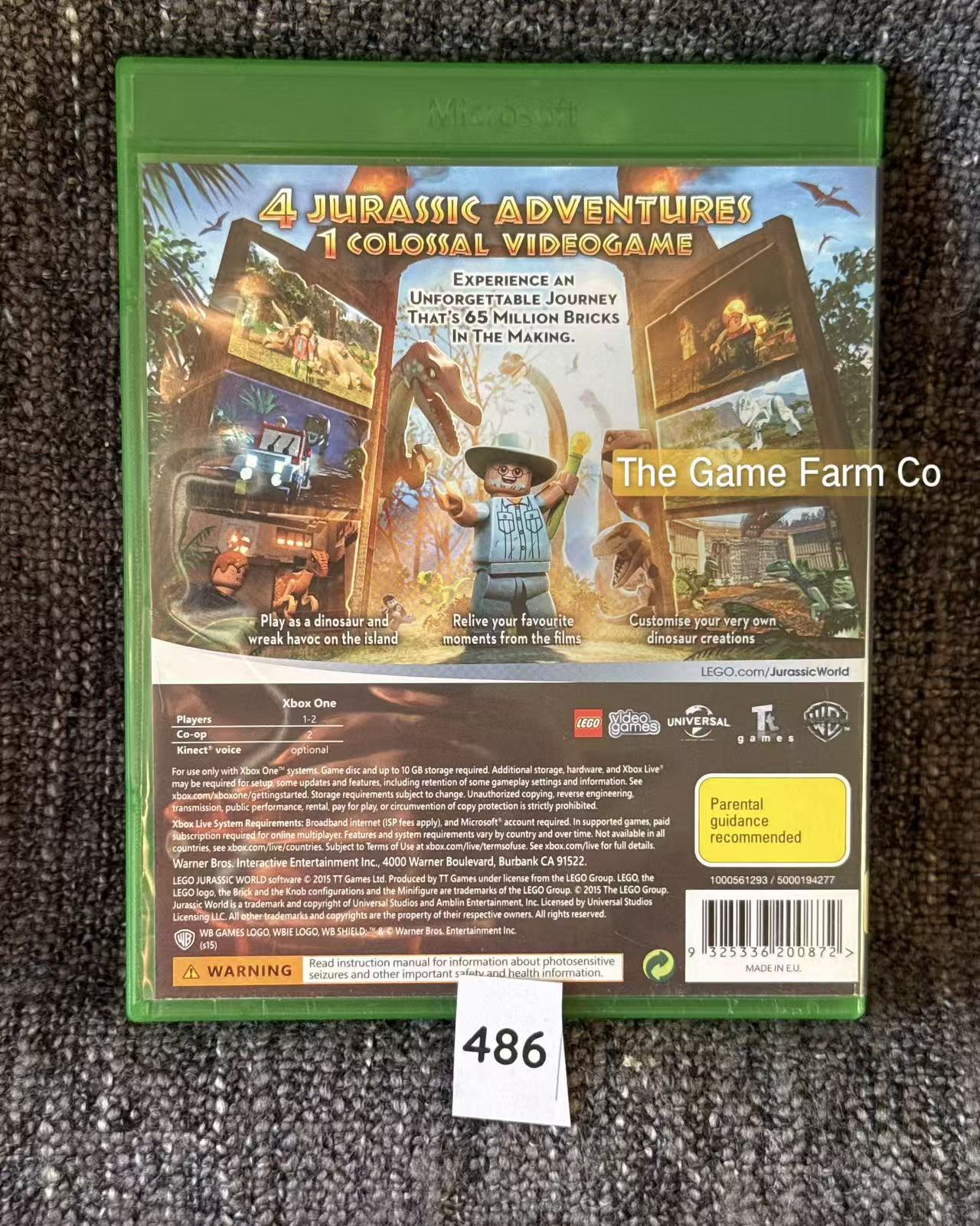 LEGO Jurassic World Xbox One Physical Game CIB PAL Tested Used