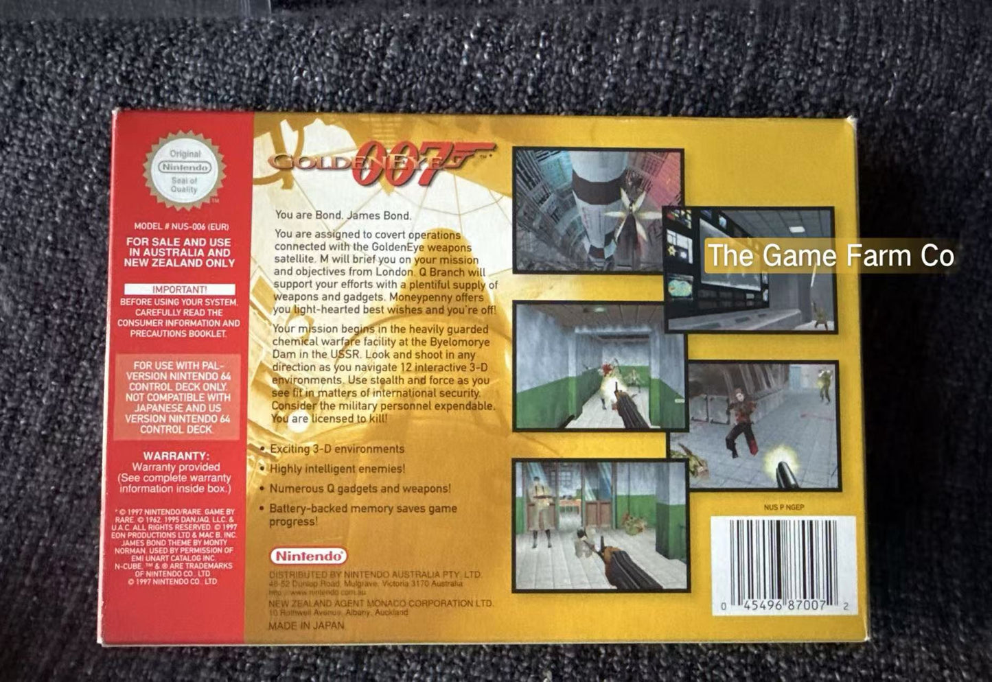 Goldeneye 007 Game Boxed - Nintendo 64 / N64 - Pal Version