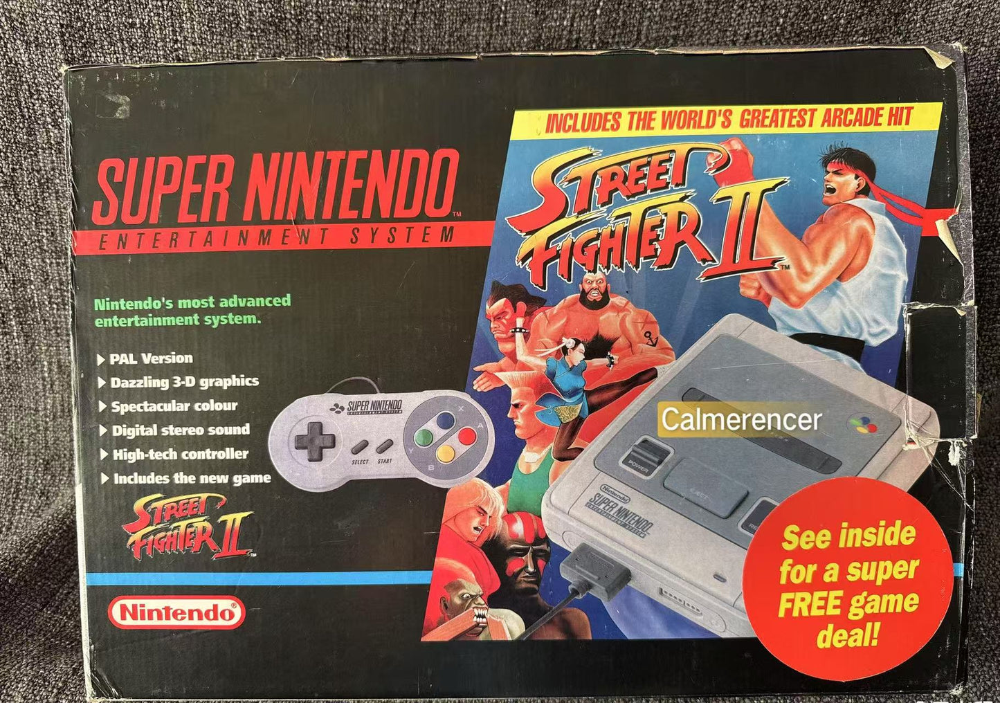 Super Nintendo Street Fighter II Console Bundle (Snes) Pal Version