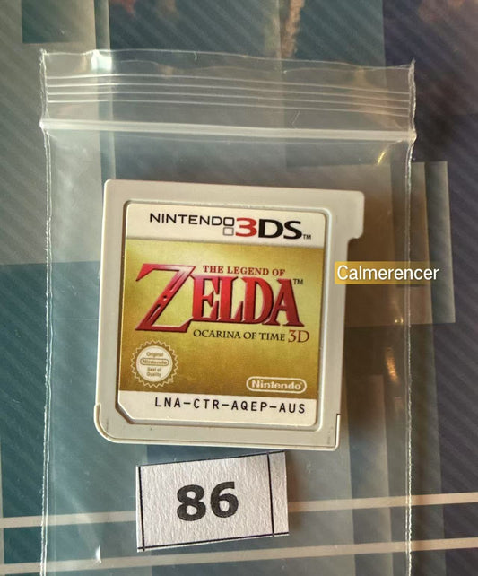 The Legend Of Zelda Ocarina of Time 3D Game - No case Nintendo 3DS