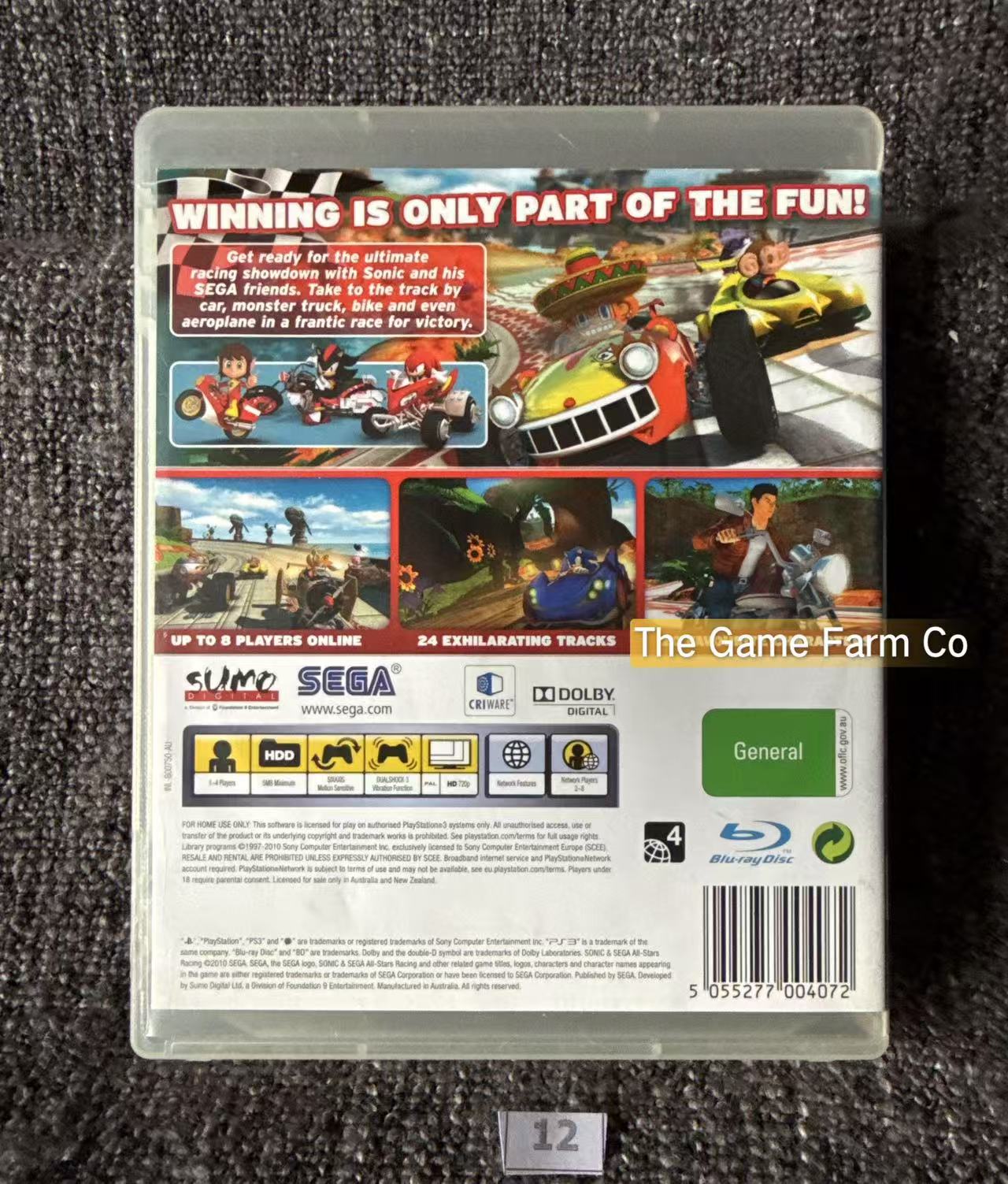 Sonic Sega All-Stars Racing Game - PS3 - Sony Playstation 3