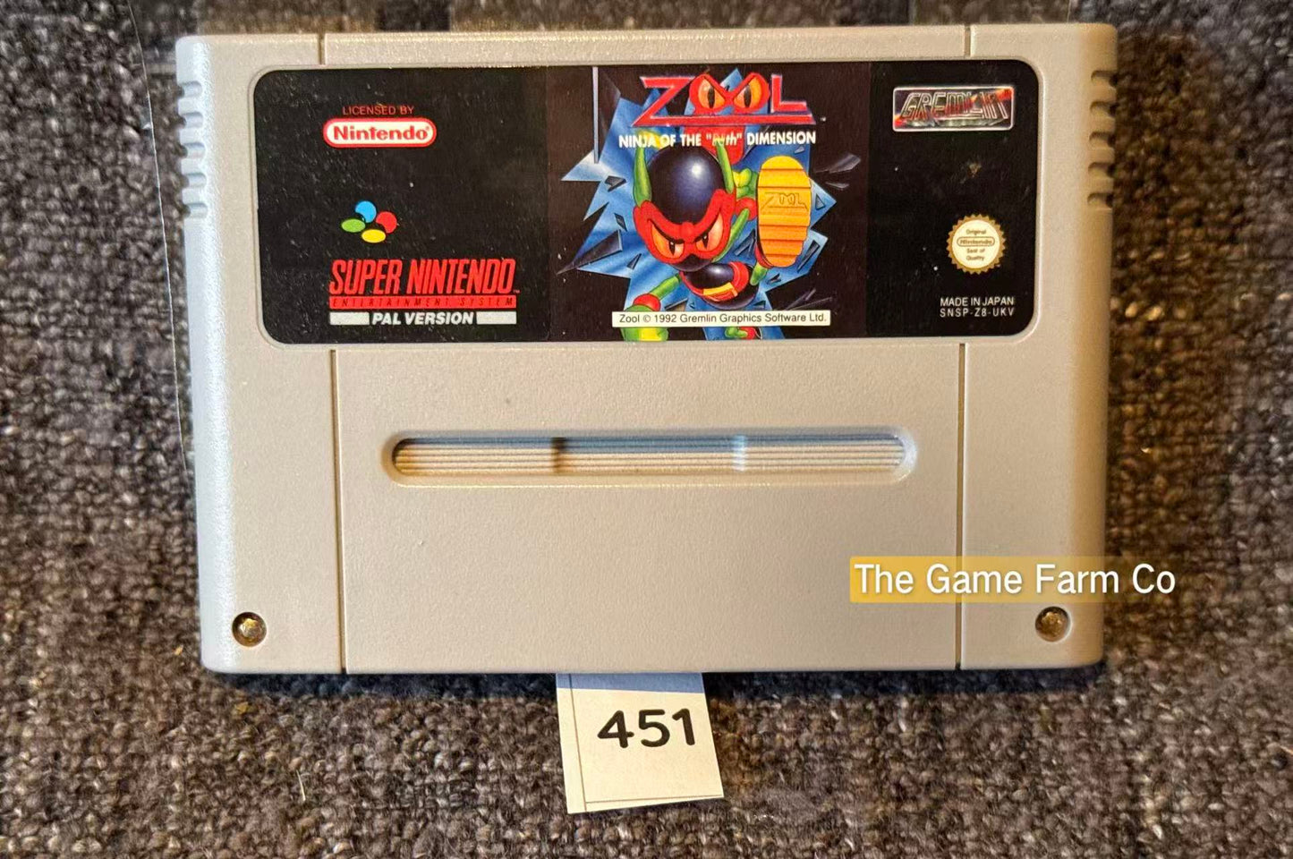 Zool: Ninja of the "Nth" Dimension Super Nintendo (SNES) Loose Used