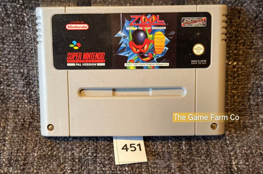 Zool: Ninja of the "Nth" Dimension Super Nintendo (SNES) Loose Used