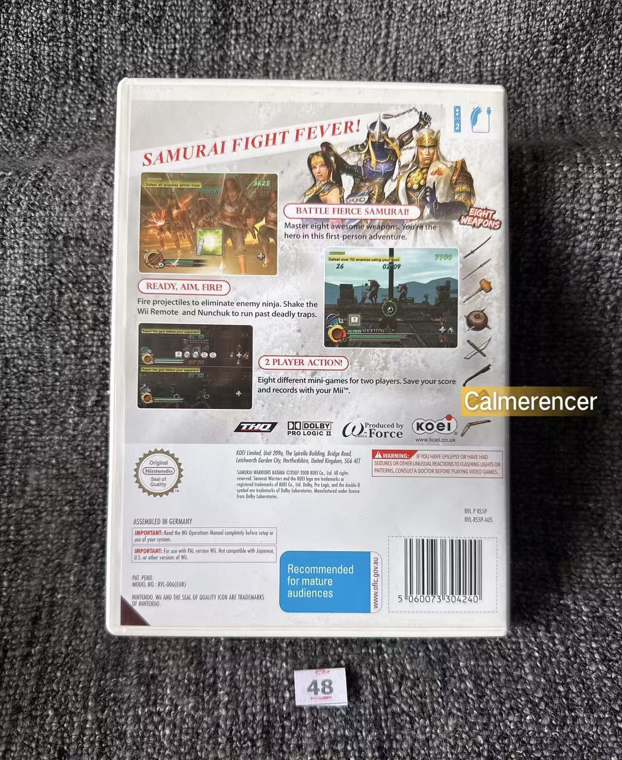 Samurai Warriors Katana In Mint like condition-  Nintendo Wii game