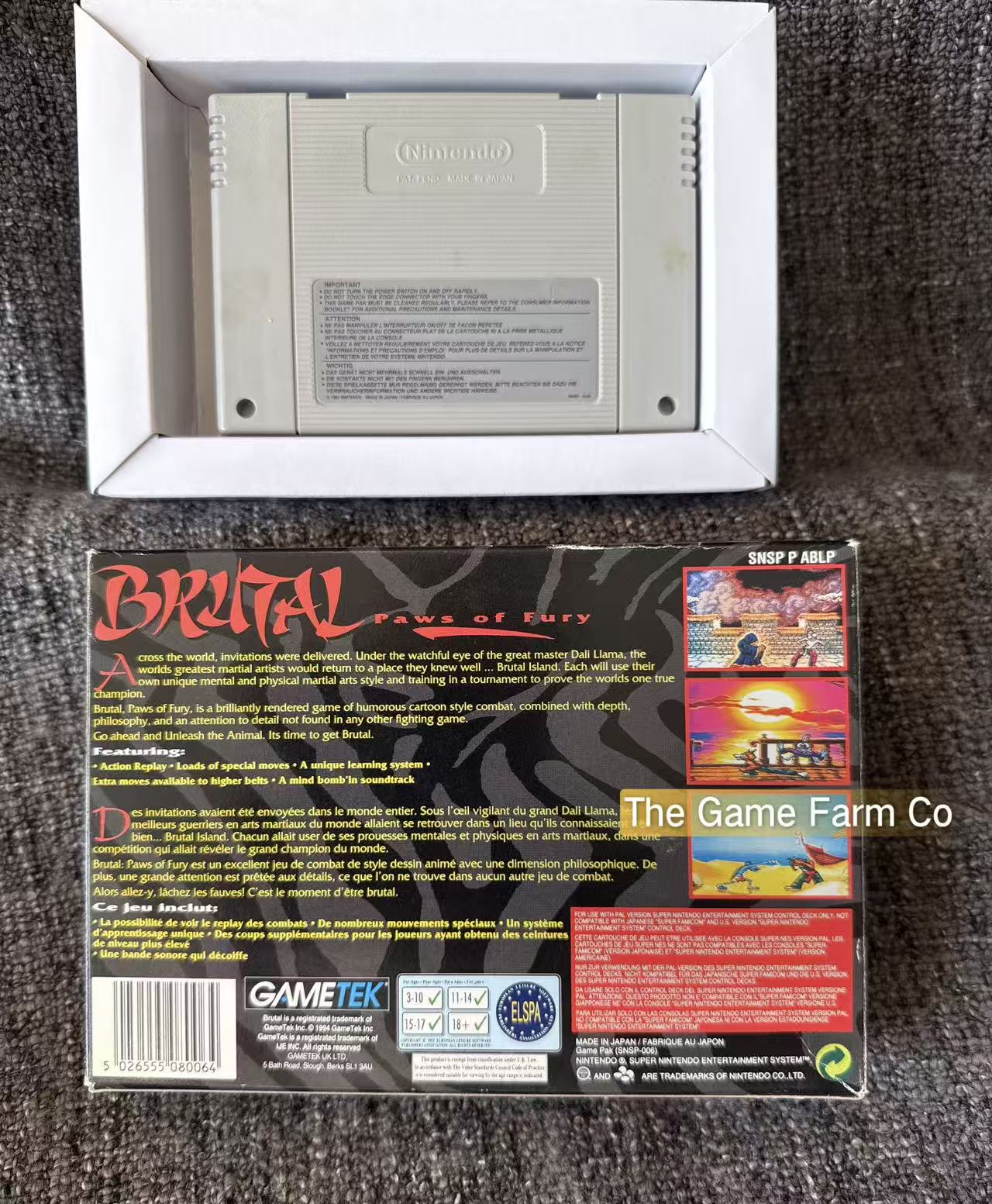 Brutal Paws Of Fury Boxed - Super Nintendo (Snes) Game