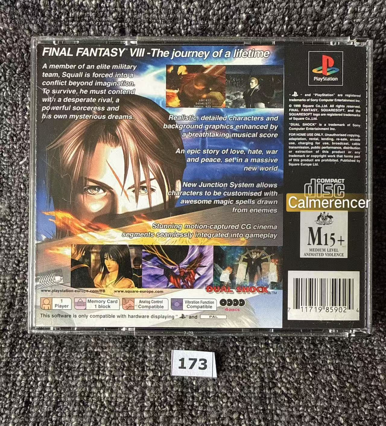 Final Fantasy VIII 8- Sony Playstation One (PS1) Game