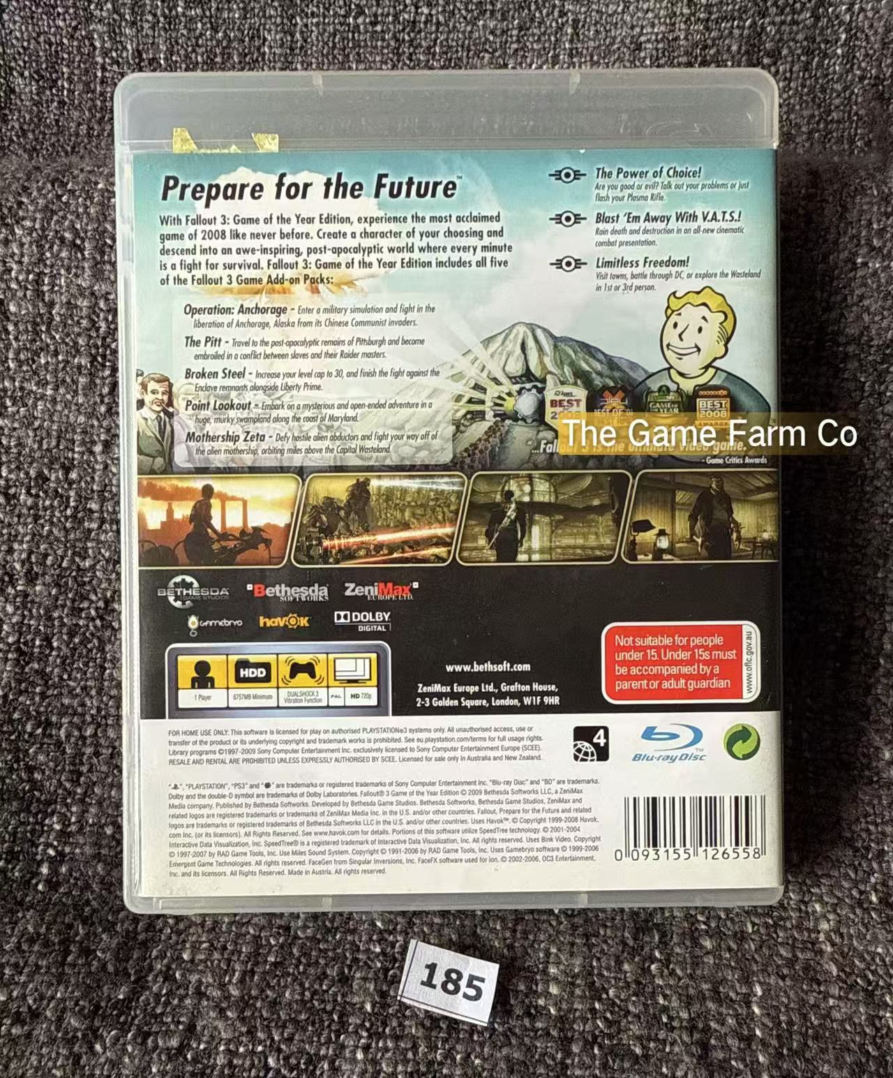 Fallout 3 Game - PS3 - Sony Playstation 3