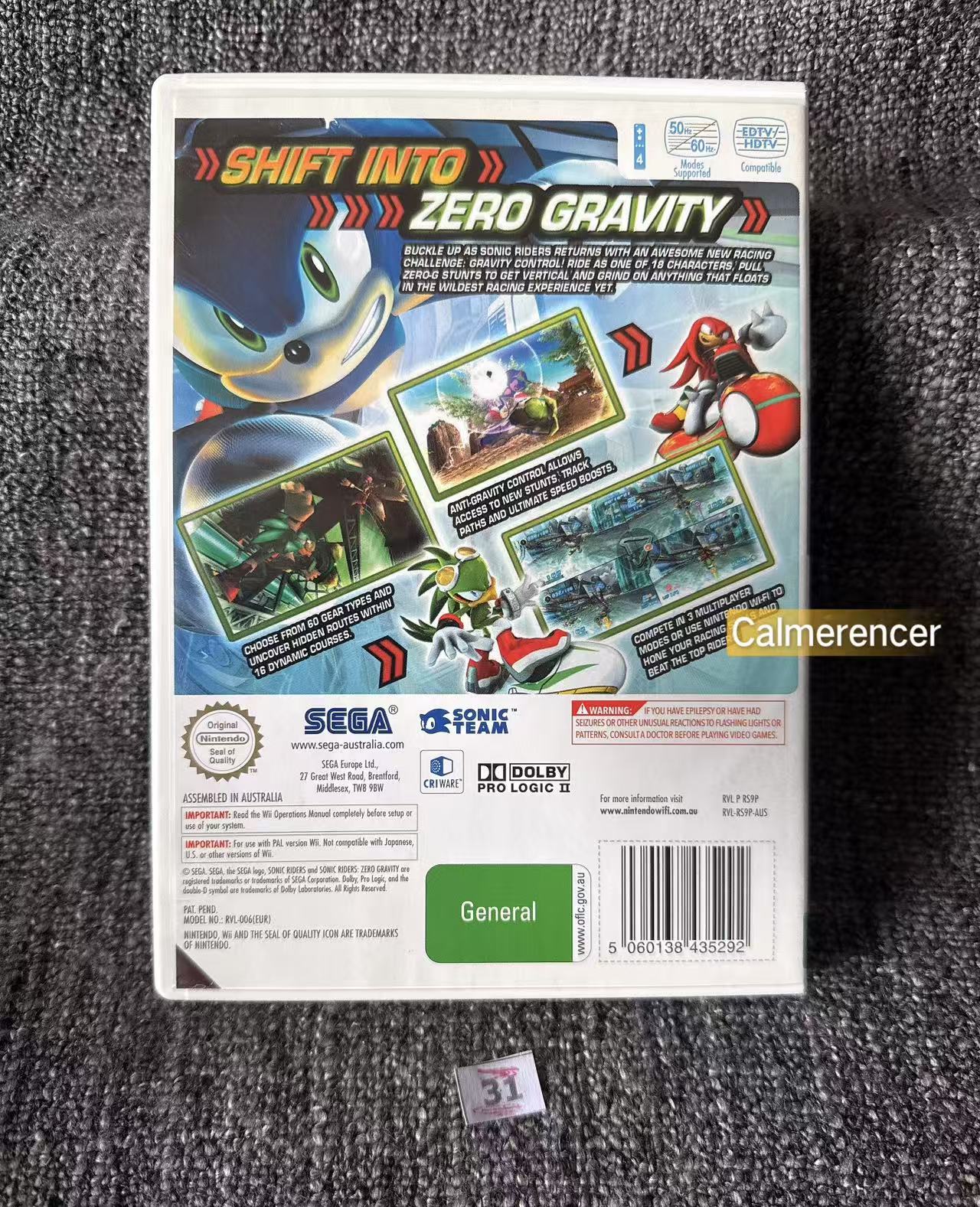 Sonic Riders: Zero Gravity  Mint like condition-  Nintendo Wii game