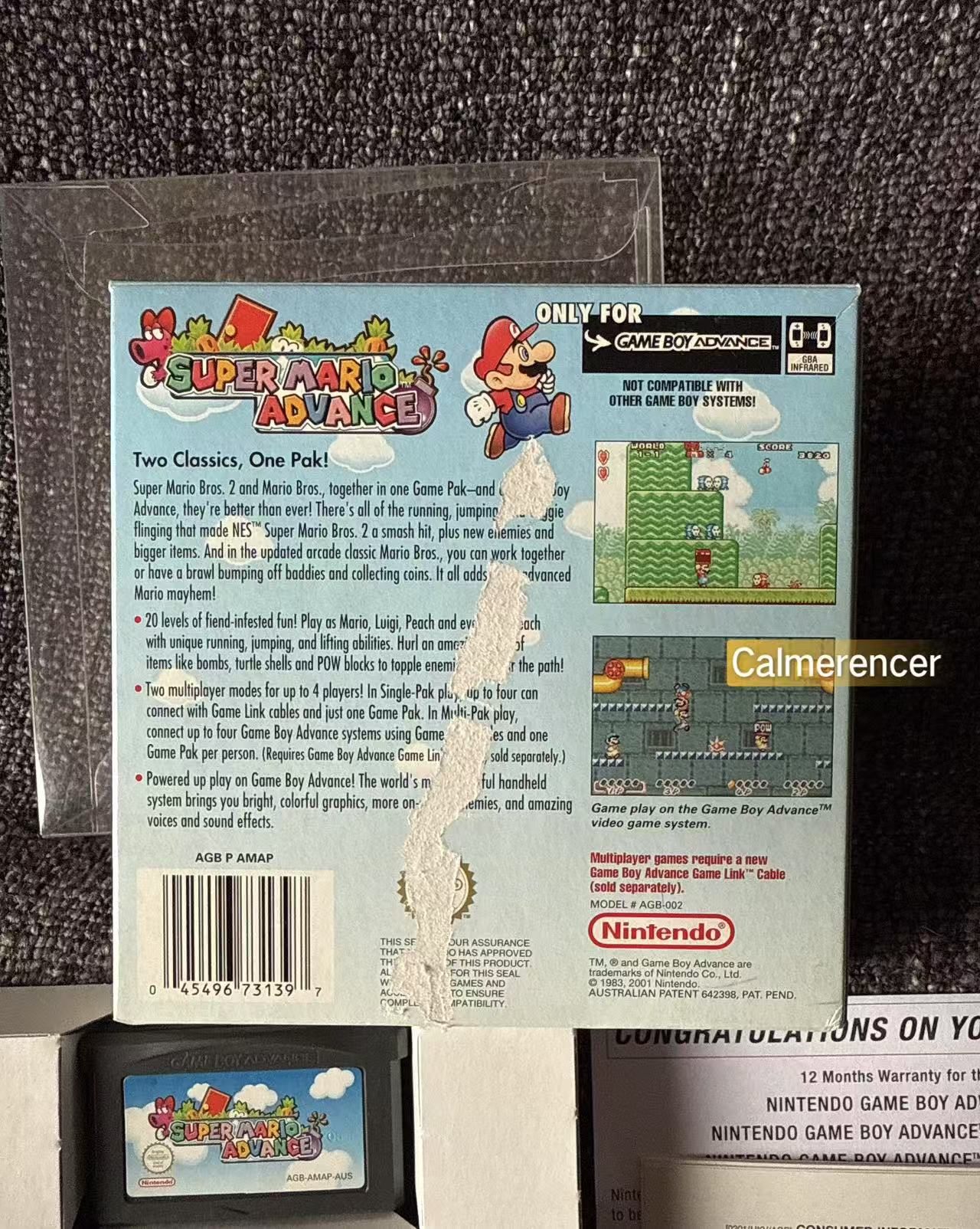 Super Mario Advance Boxed Game -Nintendo Gameboy Advance GBA - Pal Version
