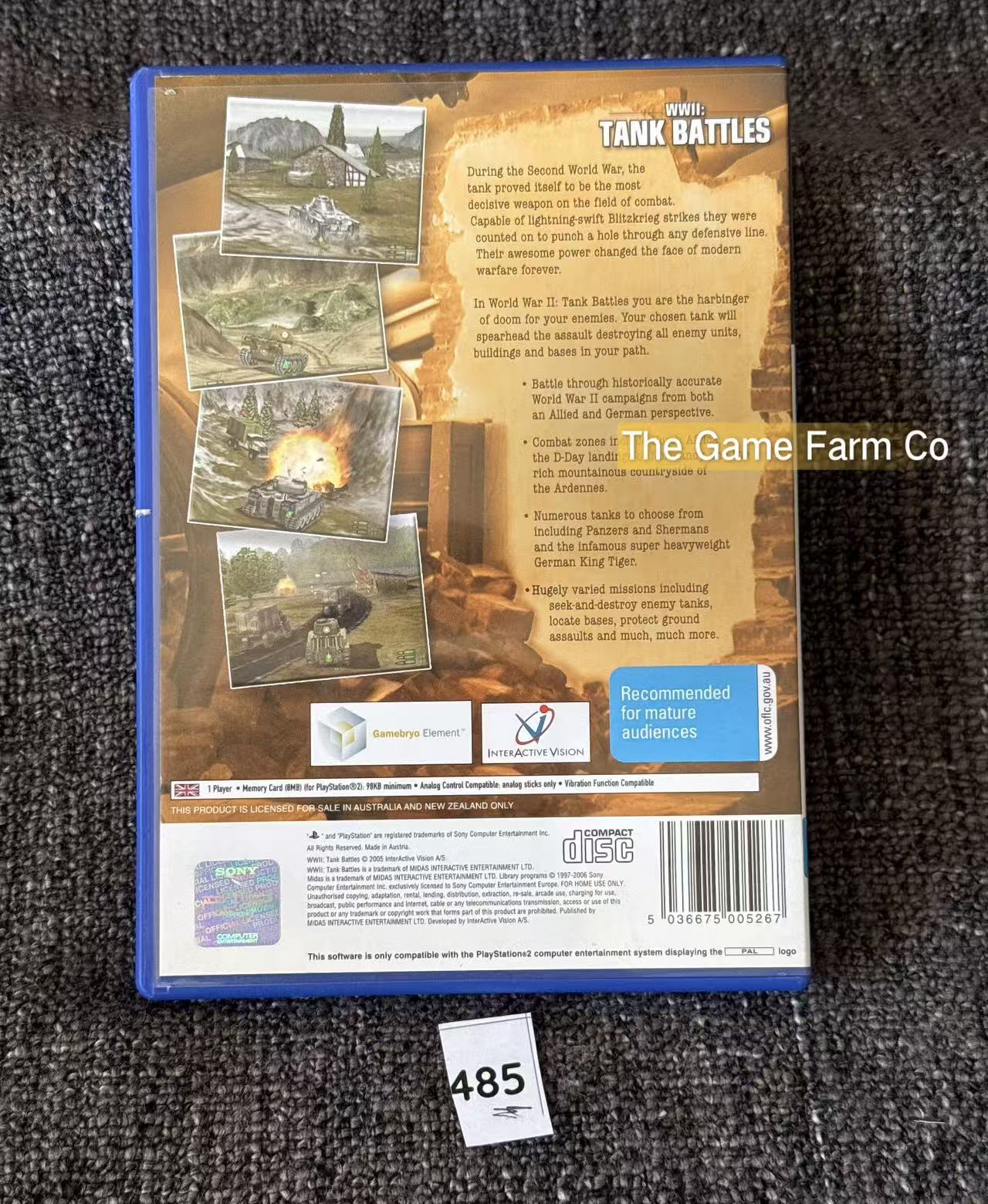 WWII: Tank Battles PS2 Physical Game CIB PAL Tested Used