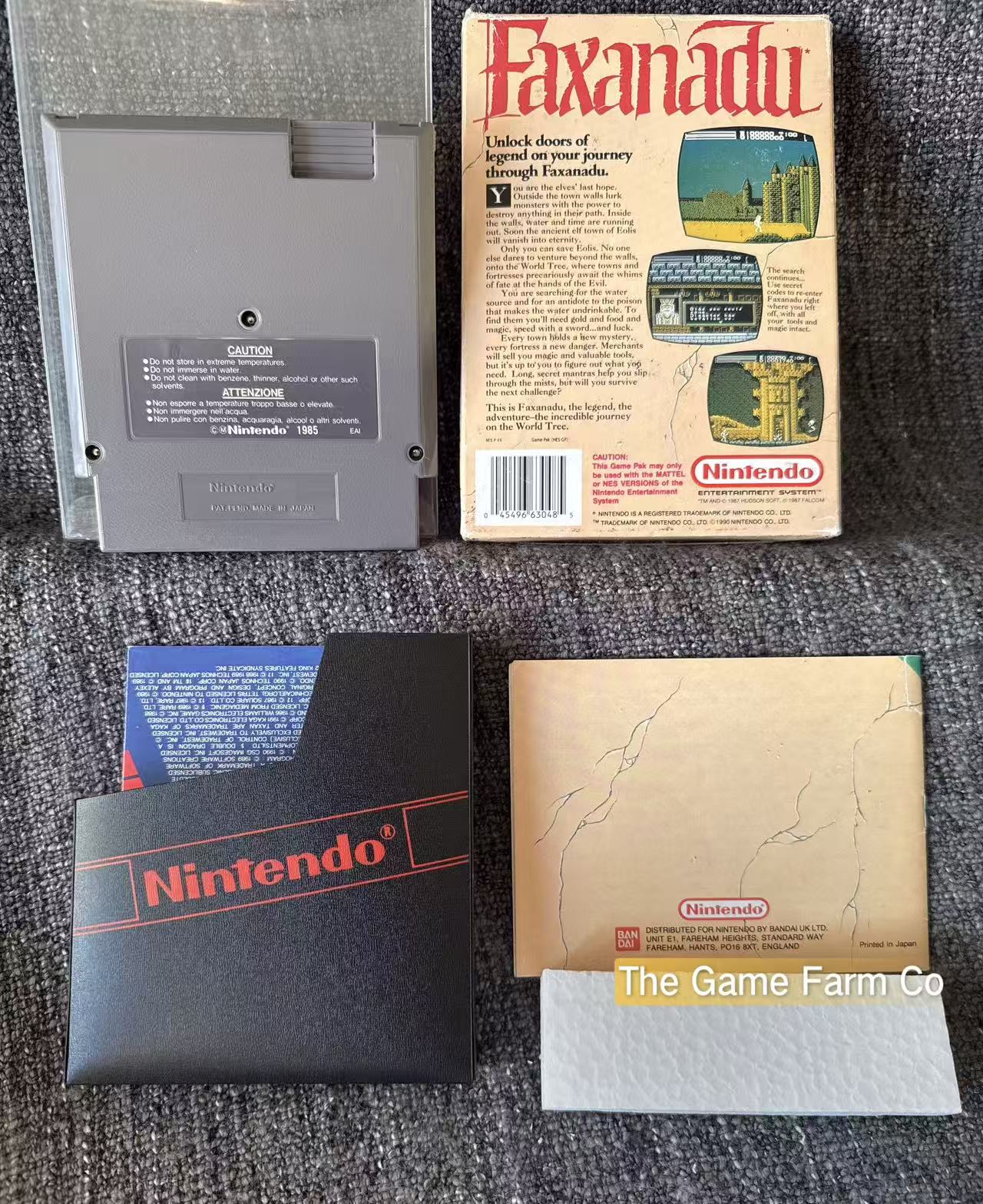 Faxanadu Boxed Game - Nes - Nintendo / Entertainment System - Pal Version