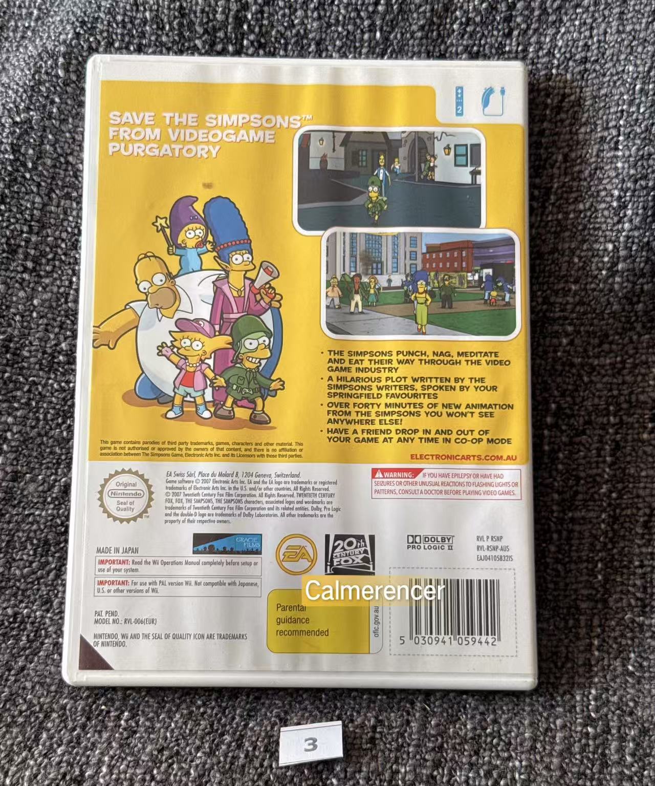 The Simpsons -  Nintendo Wii game