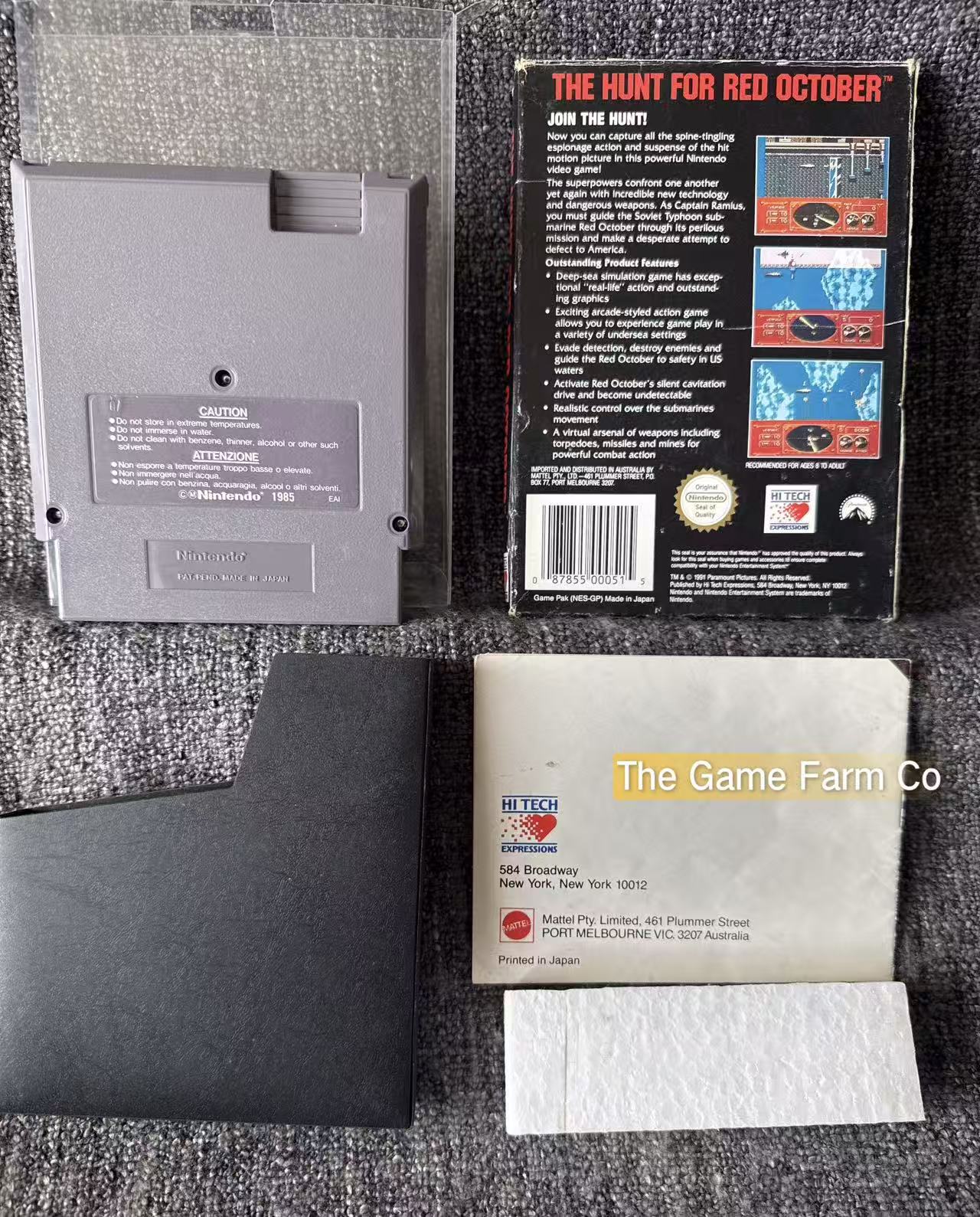 The Hunt For Red October Boxed Game - Nes - Nintendo / Entertainment System - Pal Version