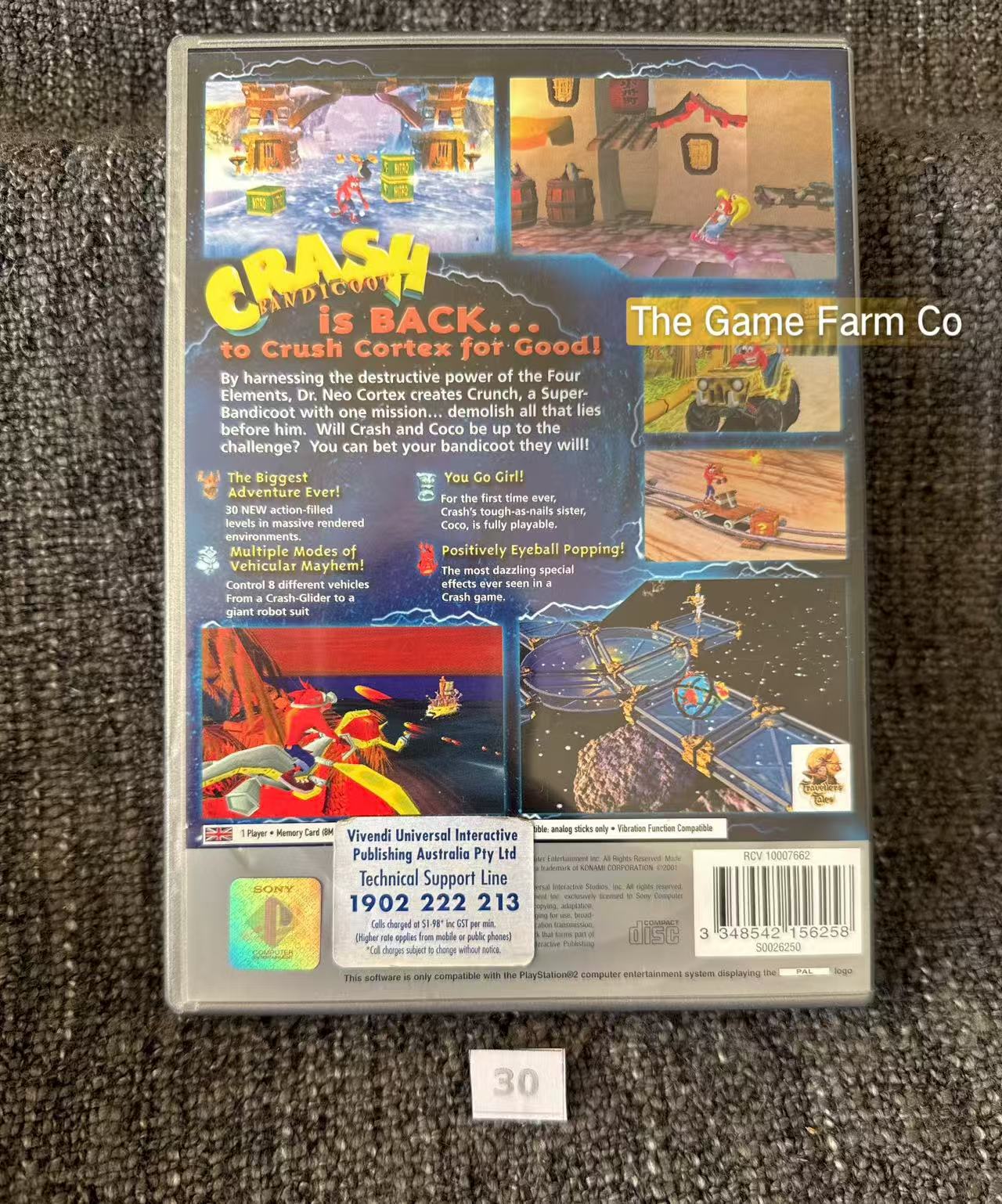 Crash Bandicoot Wrath of Cortex Game- Sony PlayStation 2 (PS2)