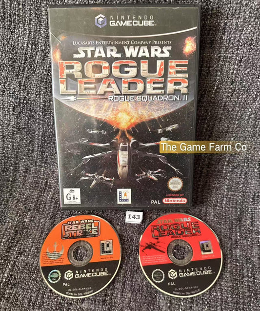 Star Wars Rogue Leader 2 + Rebel Strike Rogue Squadron 3 Game - Nintendo Gamecube - Pal Version