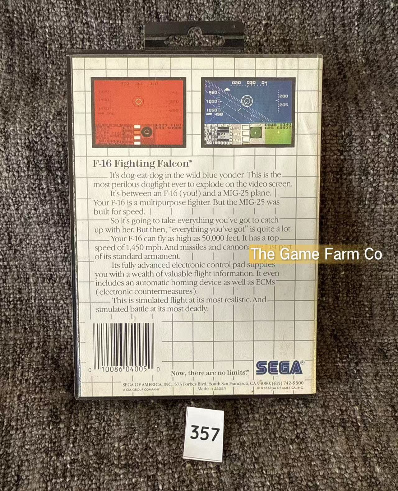 F-16 Fighting Falcon Game - The Sega Card