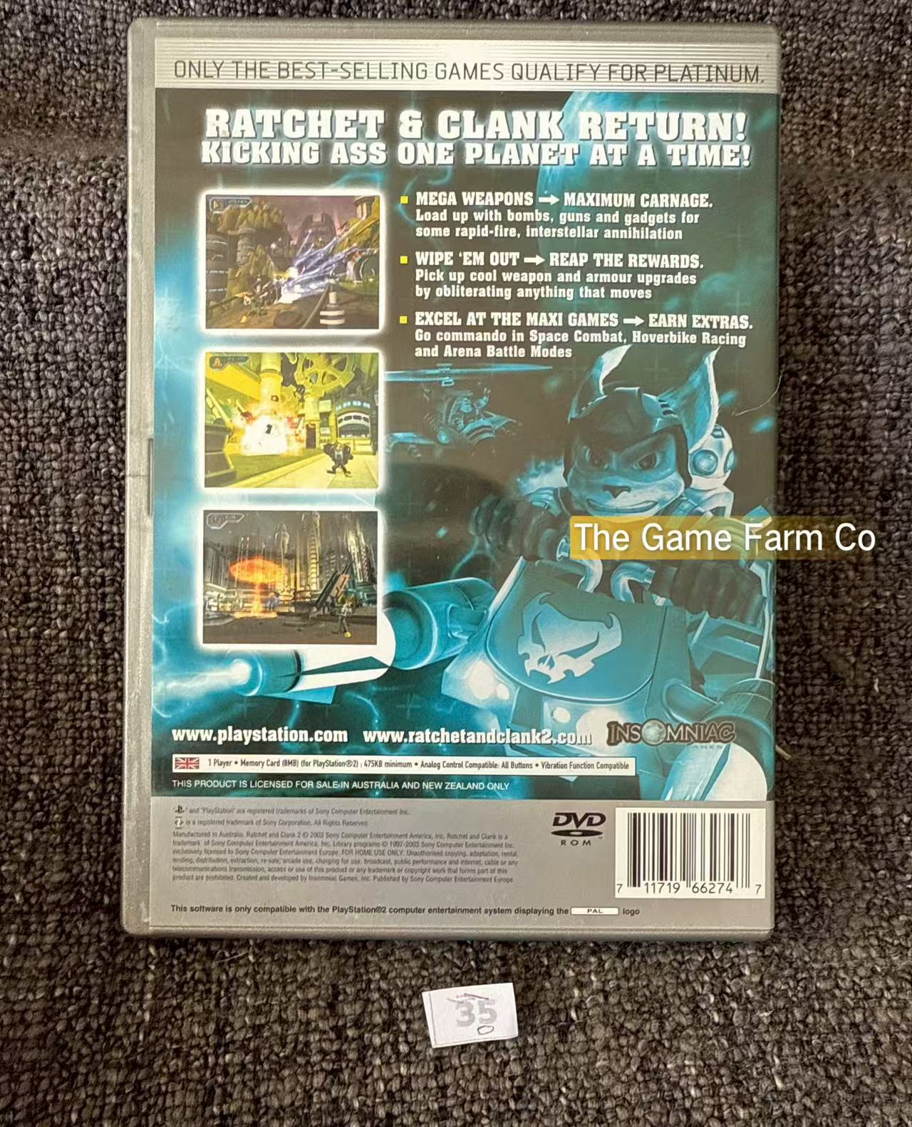 Ratchet & Clank Locked and Loaded In overall Mint Condition Game- Sony PlayStation 2 (PS2)