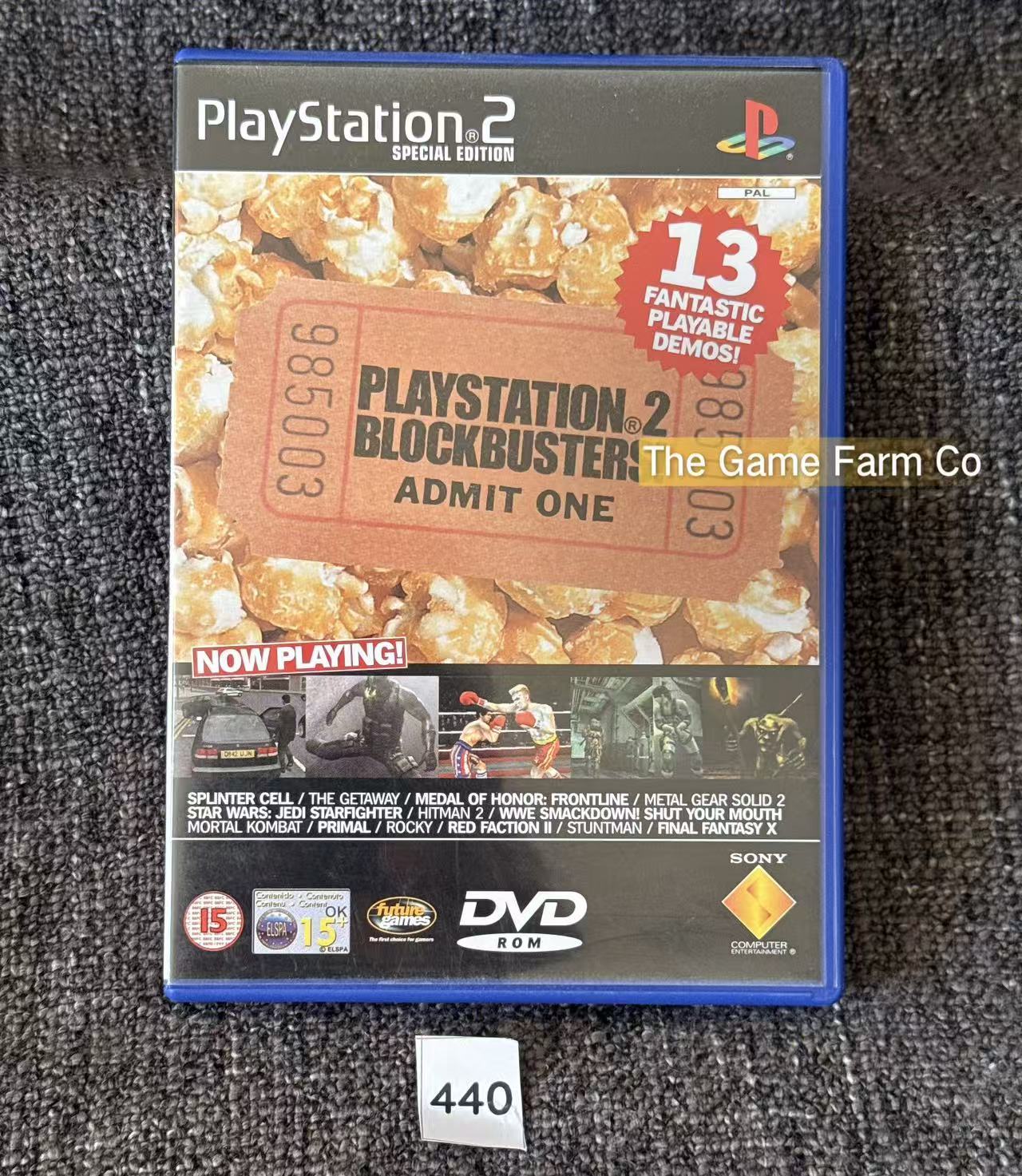 Blockbuster Admit One PlayStation 2 Physical Game Case & Disc PAL Tested Used