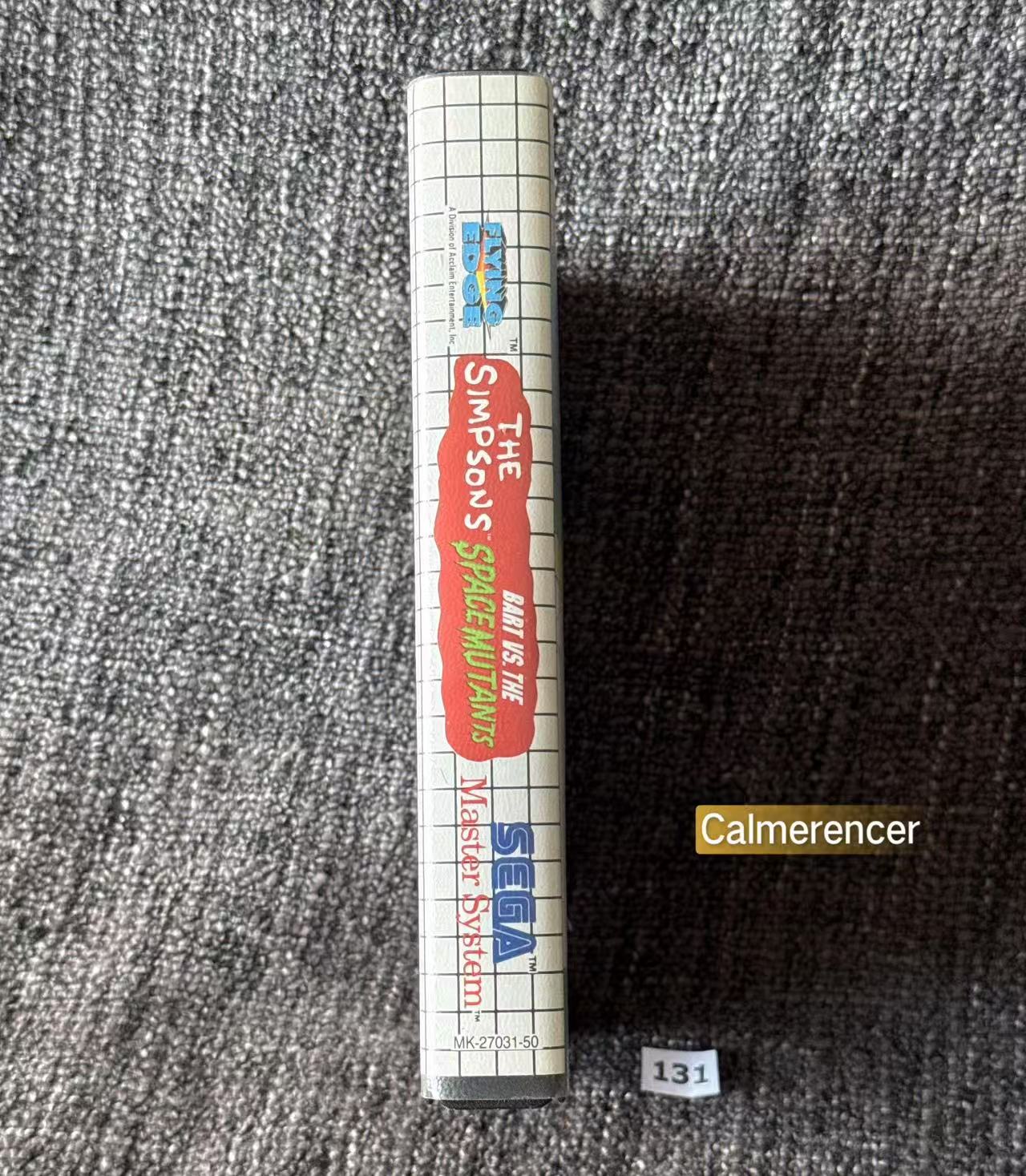 The Simpsons Bart Vs. The Space Mutants Game - Sega Master System
