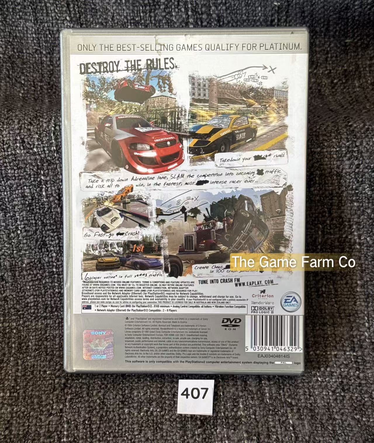 Burnout 3 Takedown PS2 Physical Game CIB PAL Tested Used