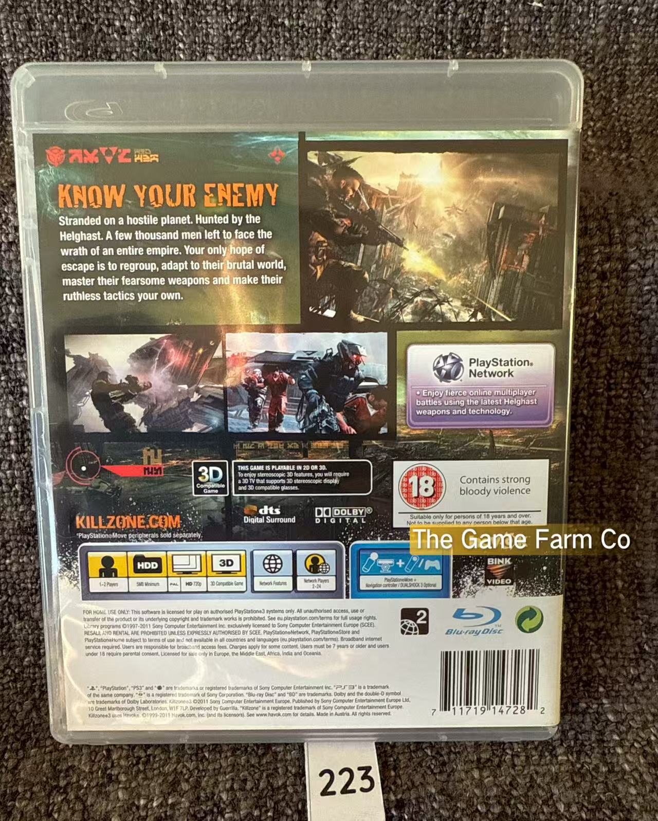 Killzone 3 Game - PS3 - Sony Playstation 3