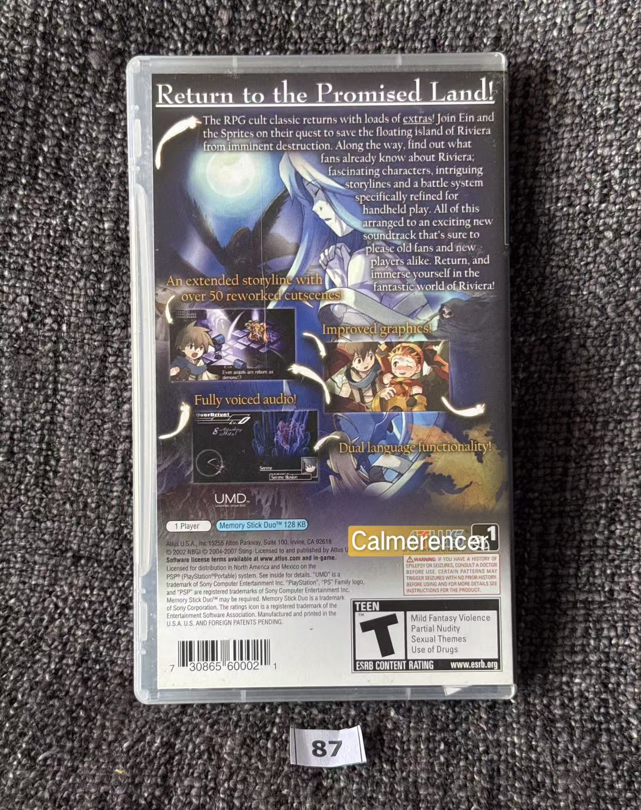 Riviera The Promised Land PSP Game - PlayStation Portable