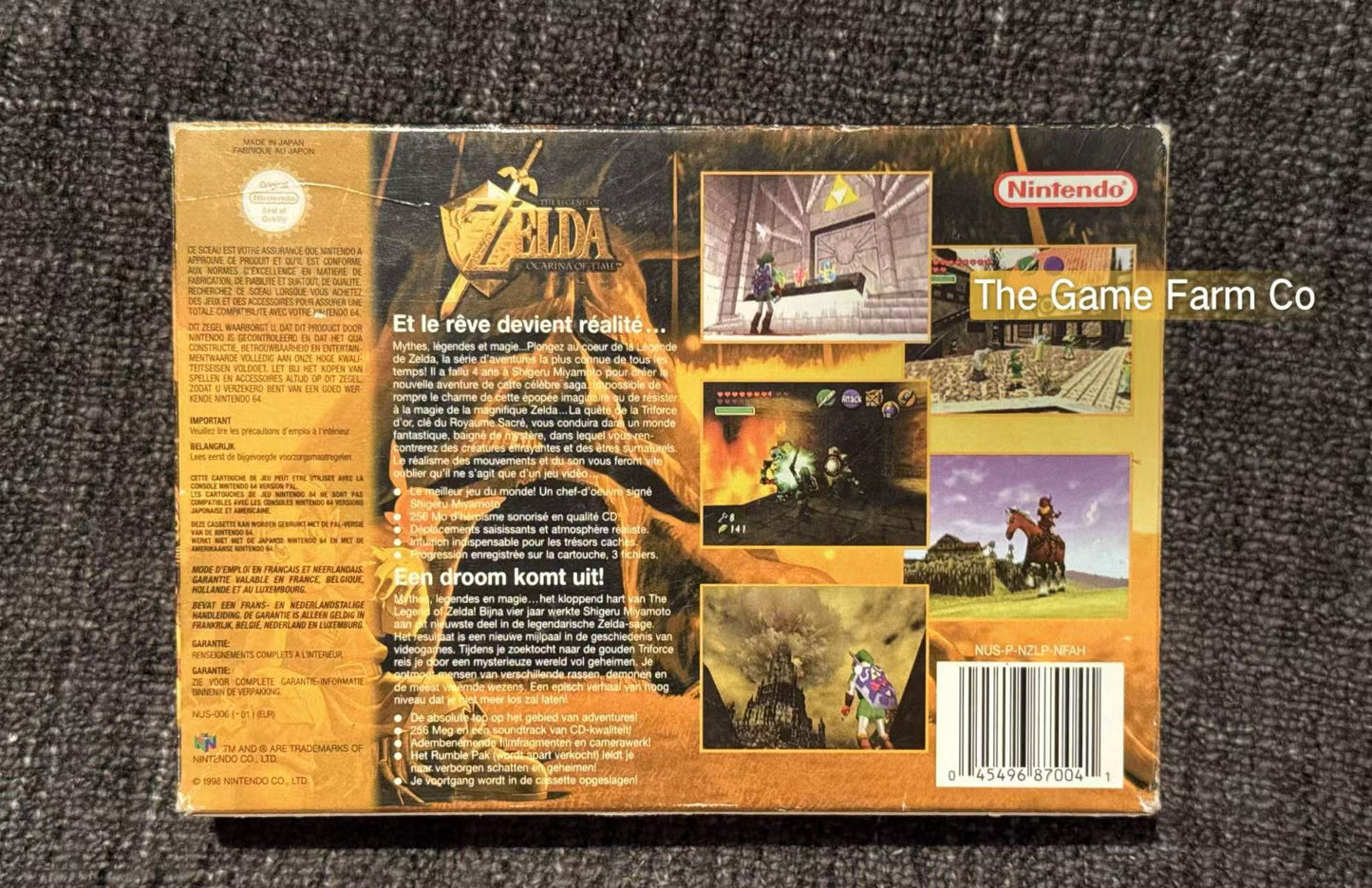 The Legend of Zelda Ocarina of Time Game Boxed - Nintendo 64 / N64 - Pal Version