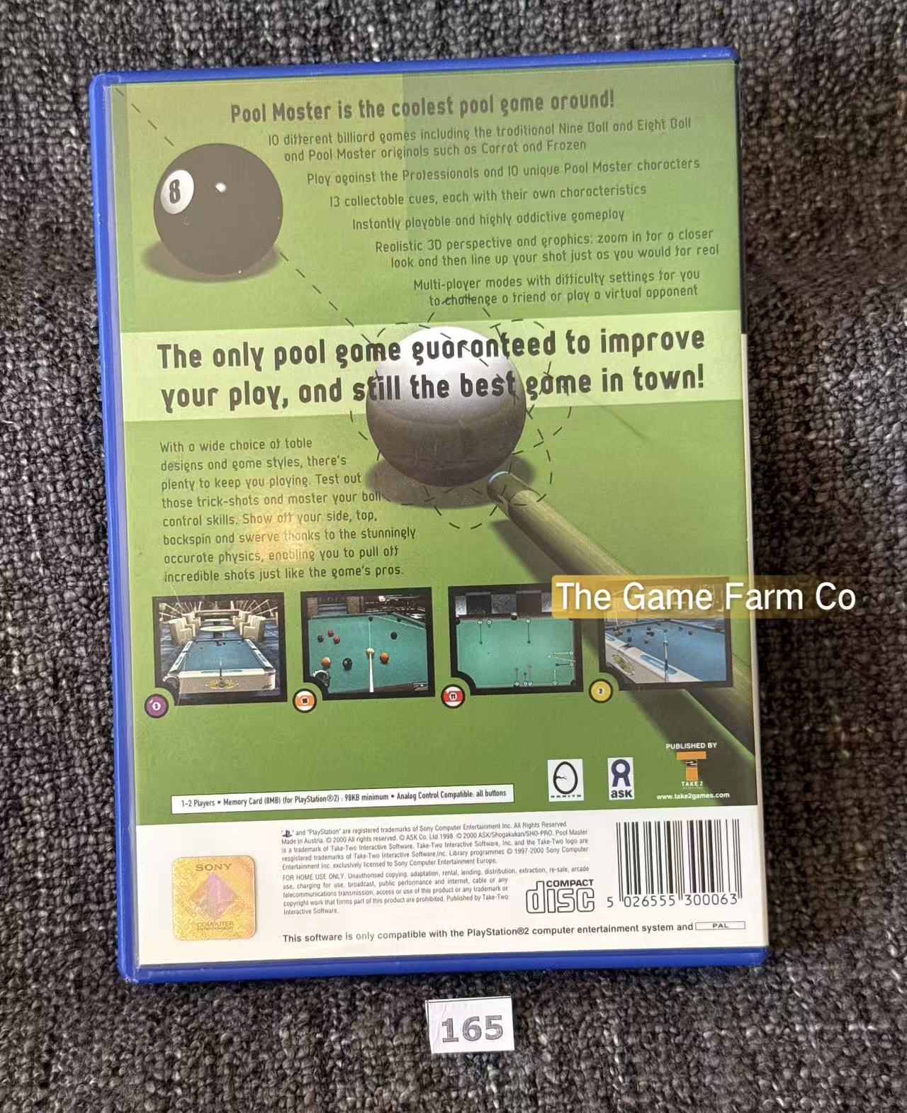 Pool Master 2 PS2 Physical Game CIB PAL Tested Used