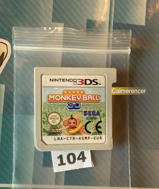 Super Monkey Ball 3D Game - No case Nintendo 3DS