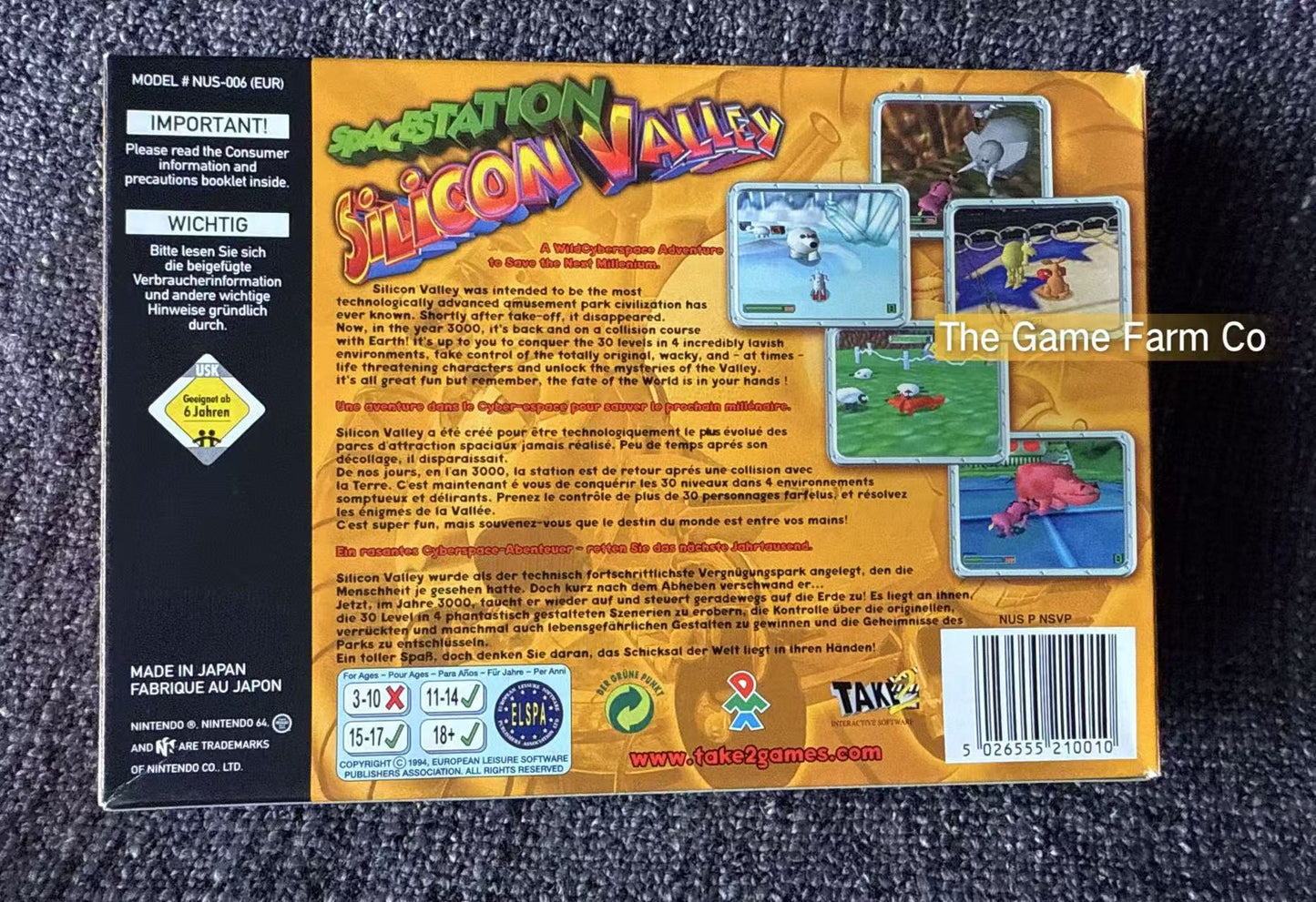 Space Station Silicon Valley Game Boxed - Nintendo 64 / N64 - Pal Version