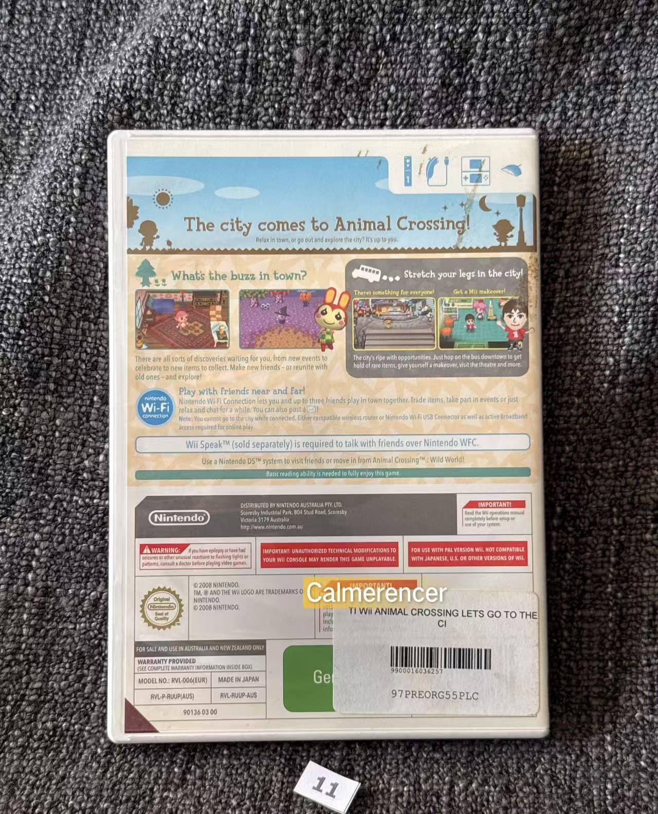 Animal Crossing Lets Go To The City -  Nintendo Wii game