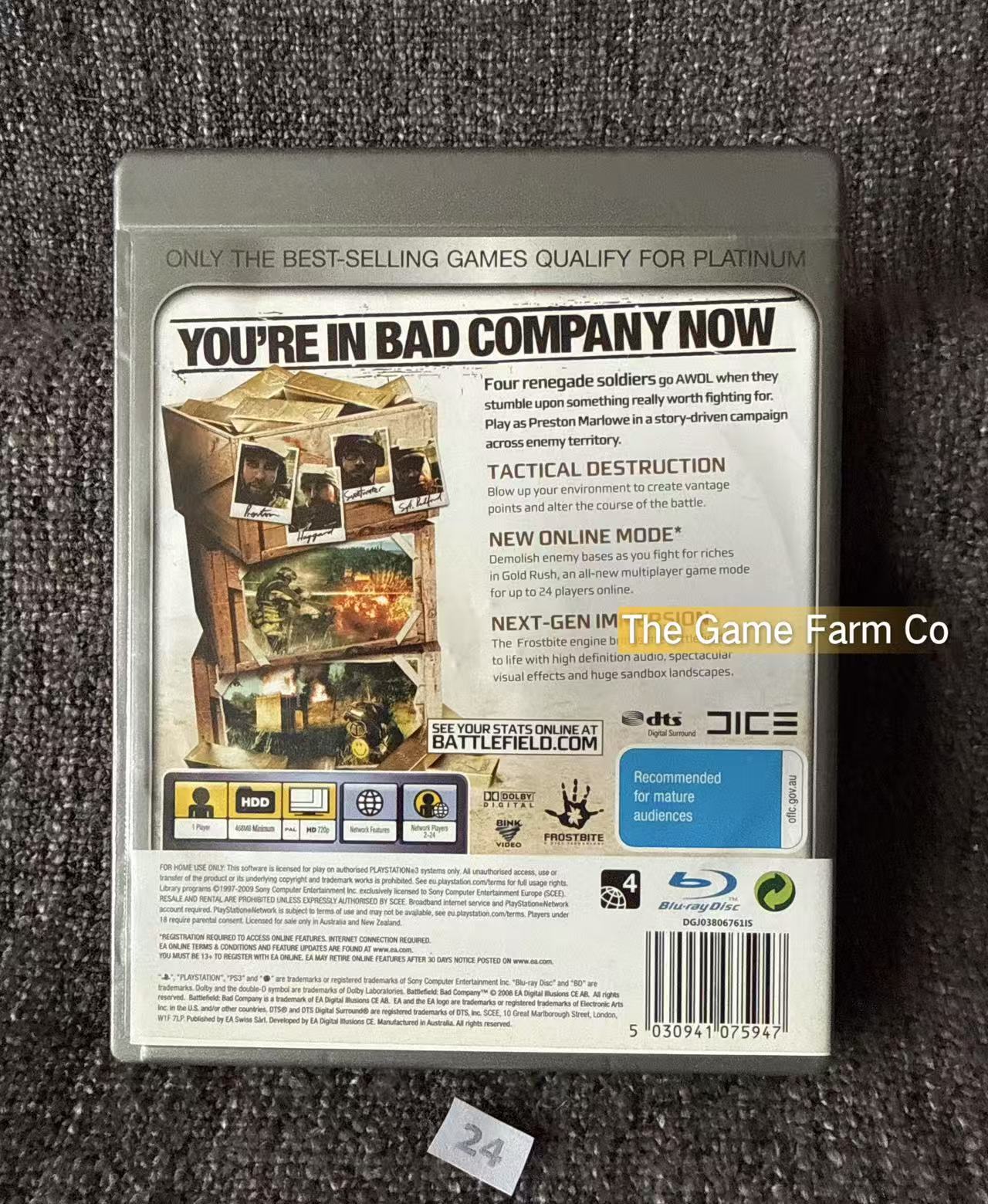 Bad Company Game - PS3 - Sony Playstation 3