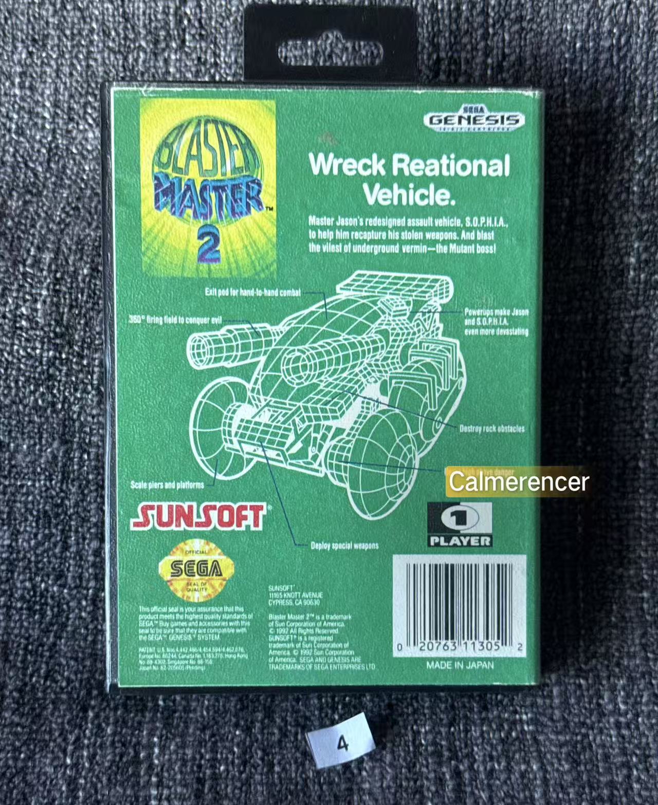 Blaster Master II 2  Game - No manual Sega Genesis