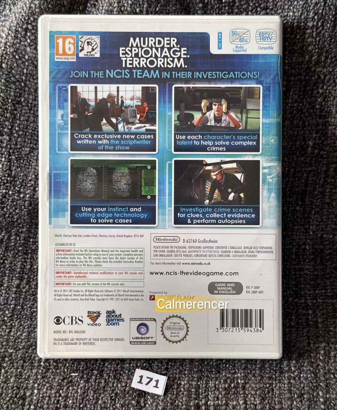 NCIS -  Nintendo Wii game