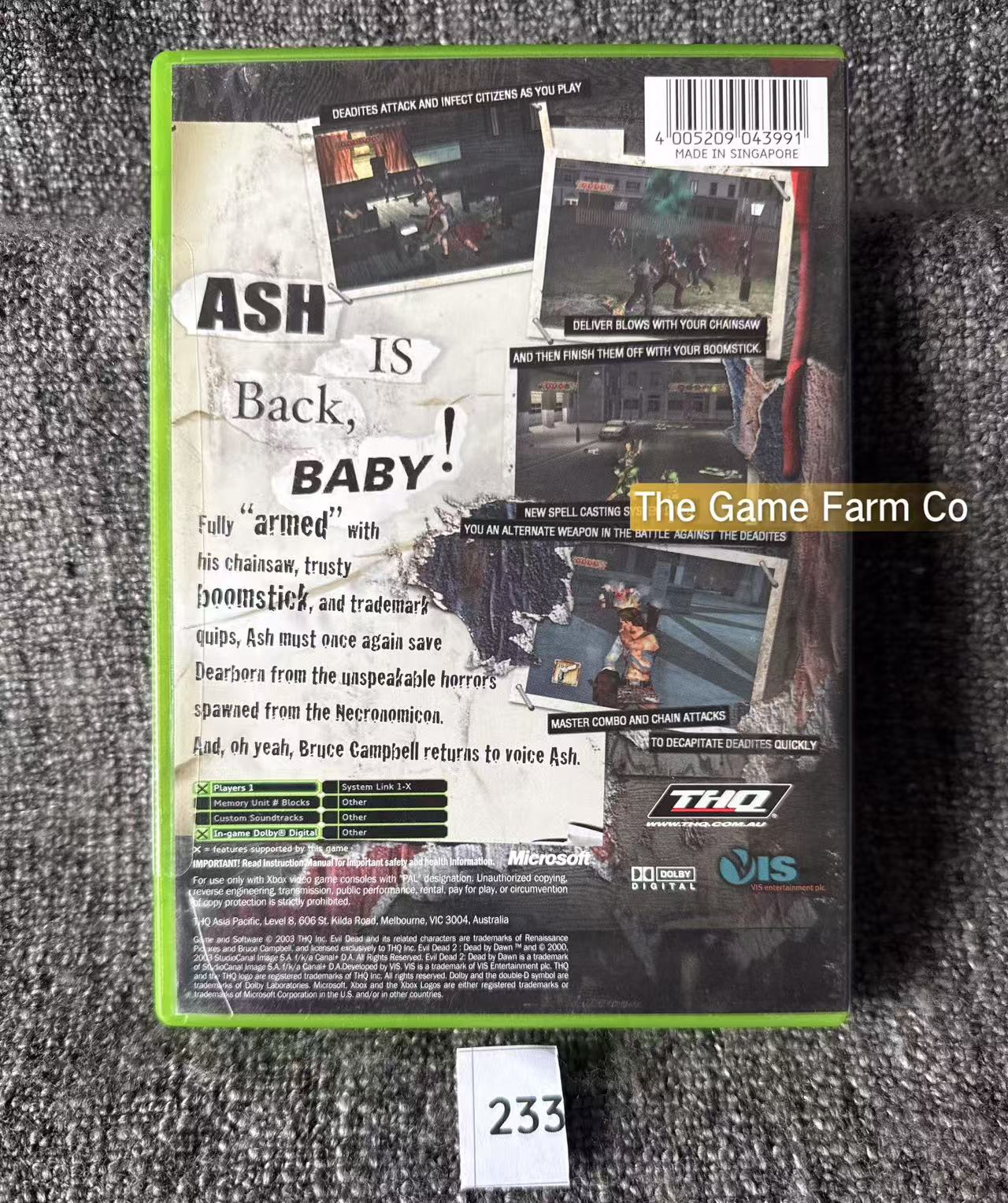 Evil Dead A Fistful Of Boomstick Game Microsoft Xbox Original
