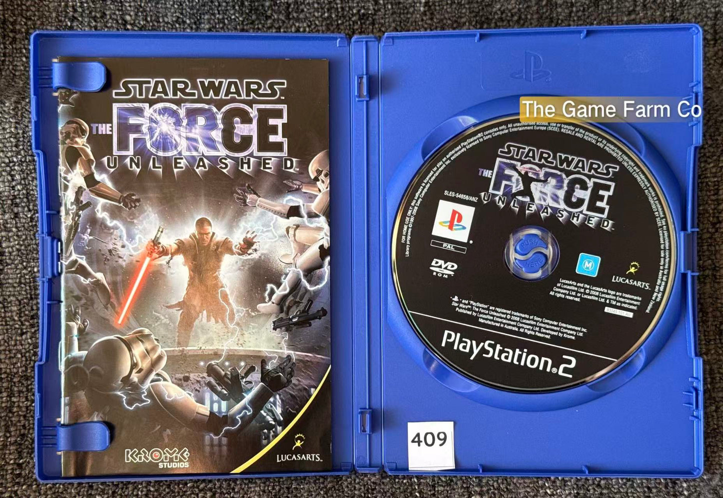 Star Wars: The Force Unleashed PS2 Physical Game CIB PAL Tested Used